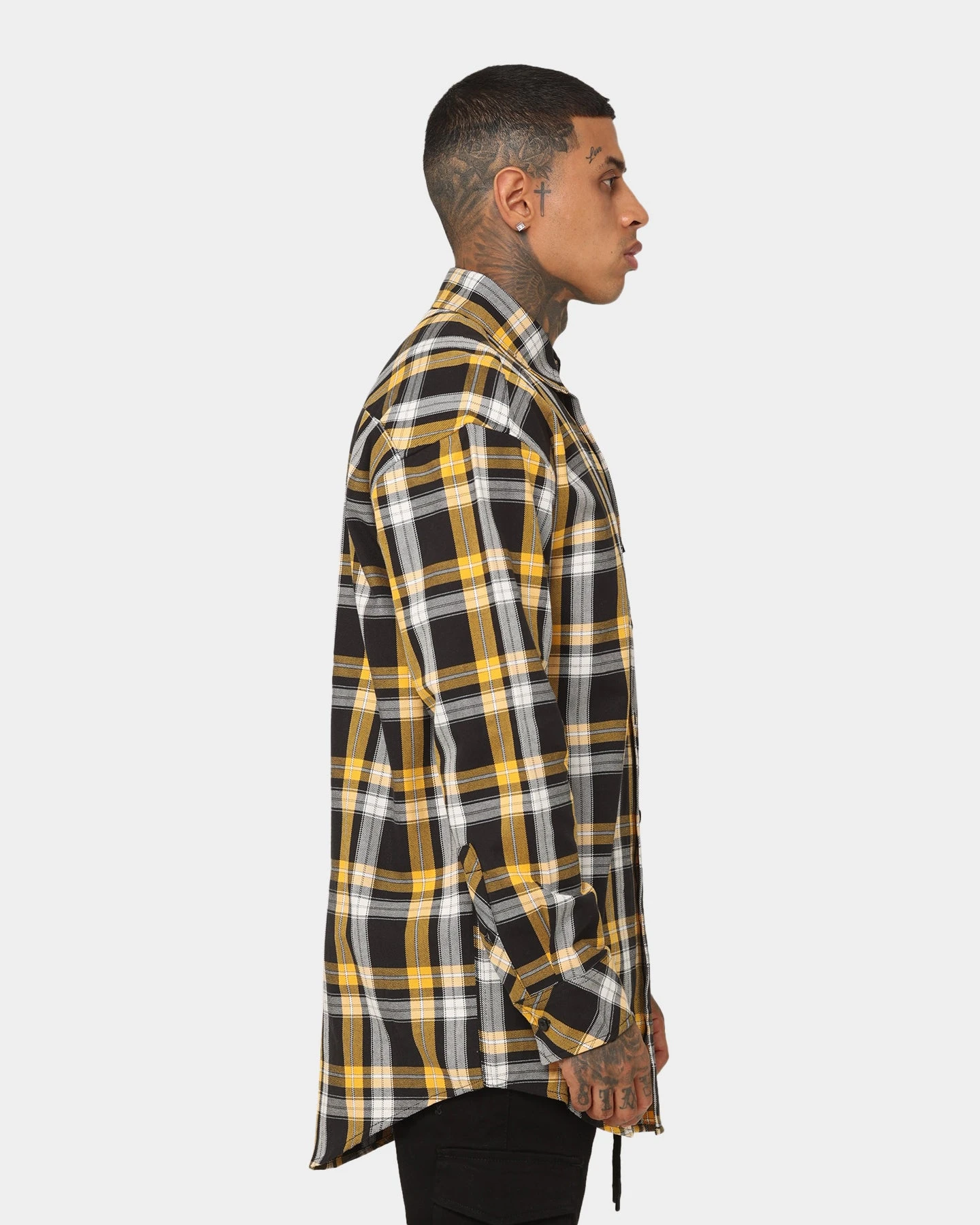 Saint Morta Prima Long Sleeve Flannel Shirt Yellow - Image 5