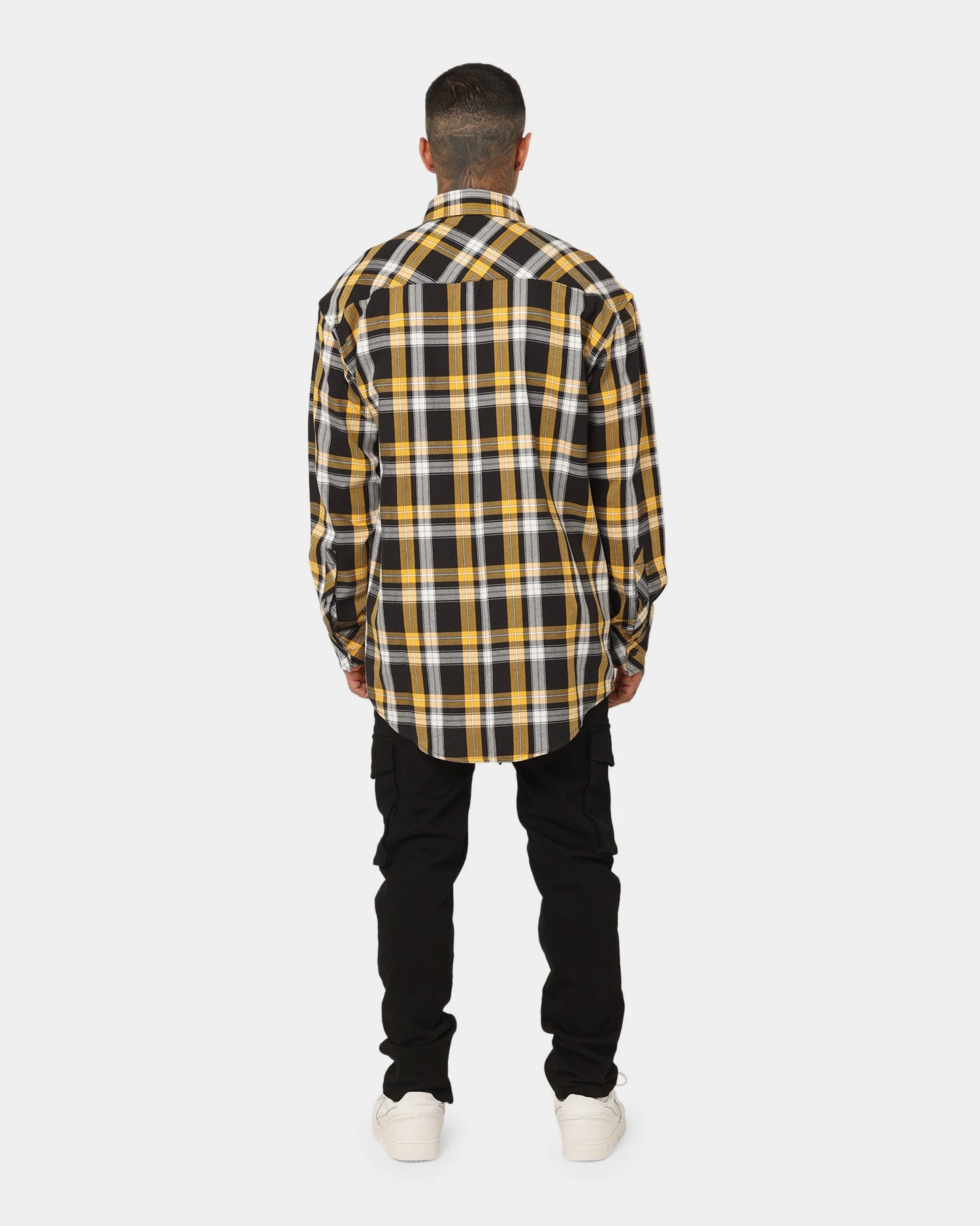 Saint Morta Prima Long Sleeve Flannel Shirt Yellow - Image 8