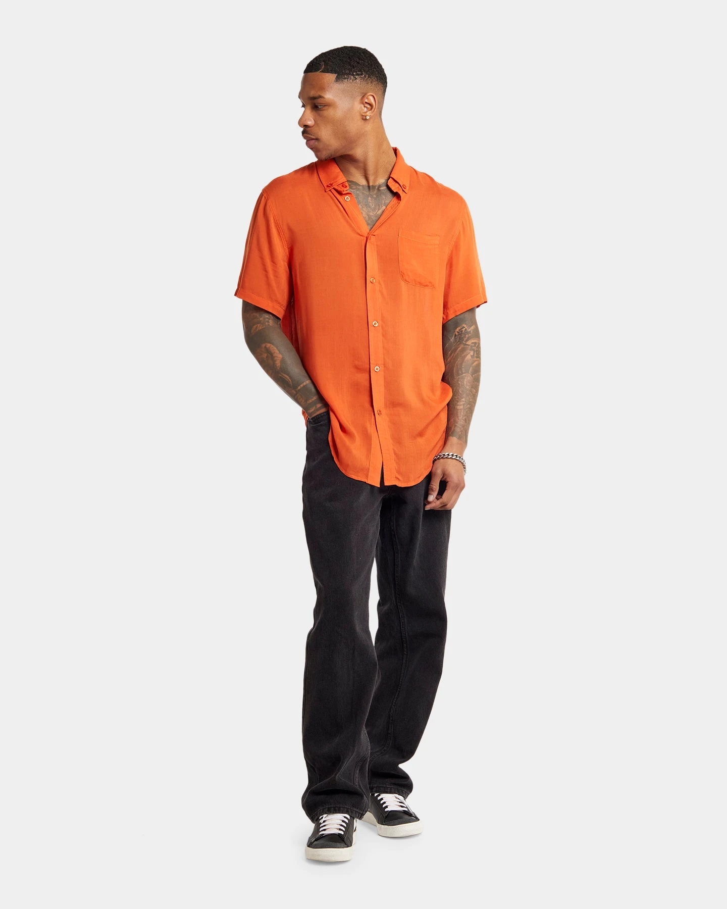 XXIII Dubrovnik Button Up Shirt Dark Orange - Image 2