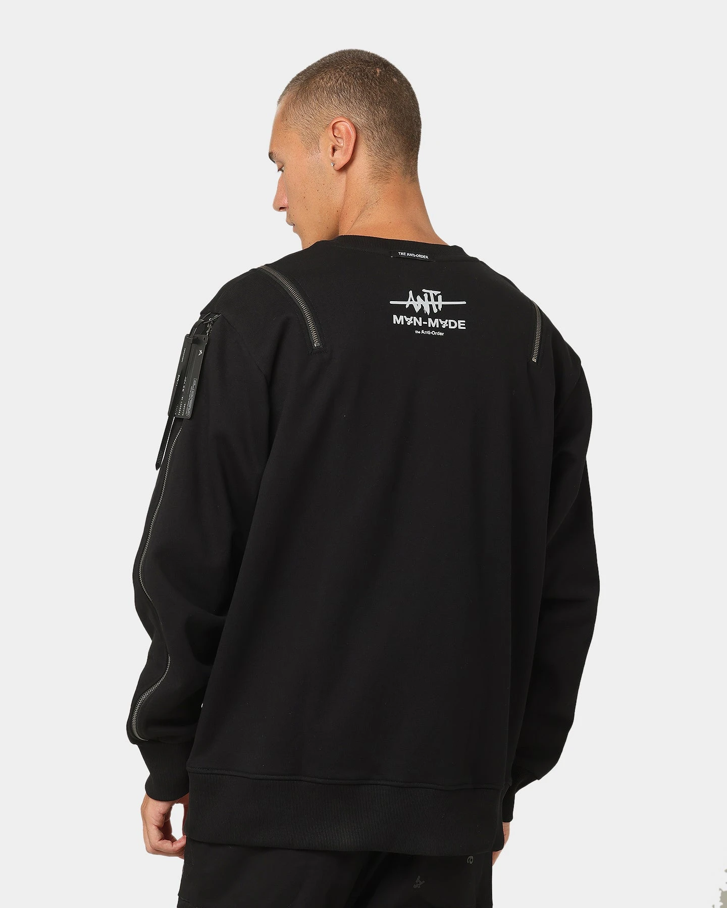 The Anti Order Man Made Zipper Crewneck Black/3M - Image 5