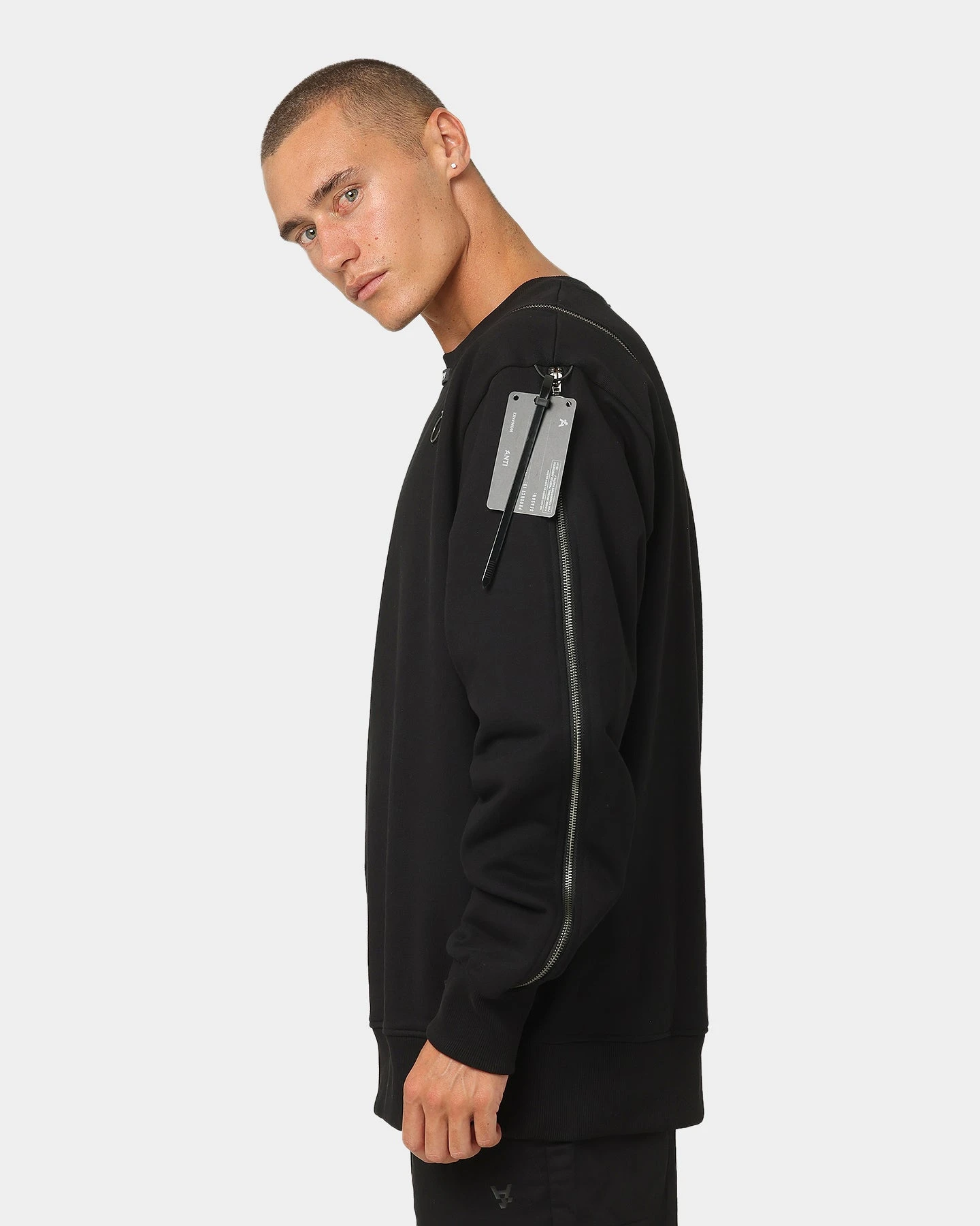 The Anti Order Man Made Zipper Crewneck Black/3M - Image 7