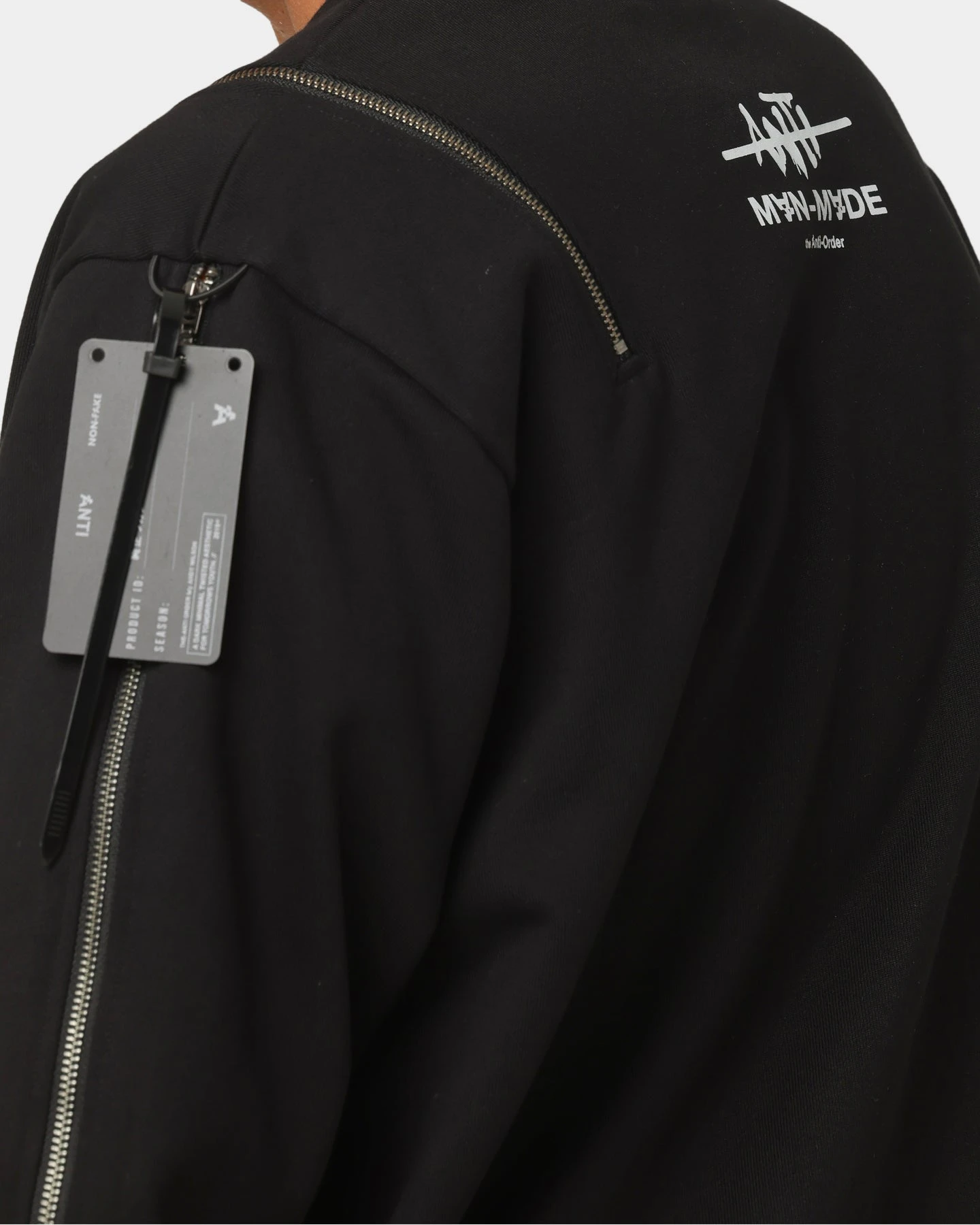 The Anti Order Man Made Zipper Crewneck Black/3M - Image 8