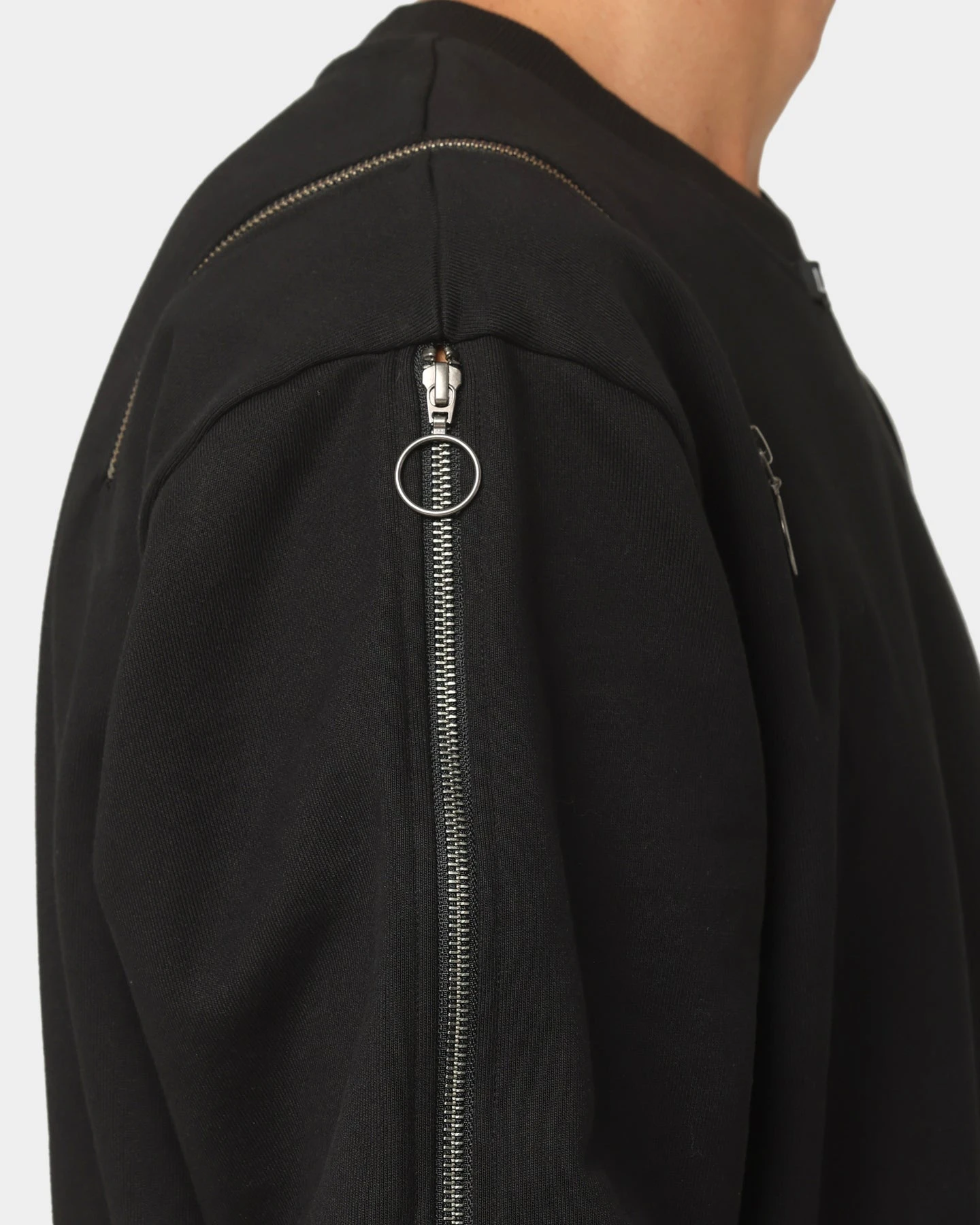 The Anti Order Man Made Zipper Crewneck Black/3M - Image 9