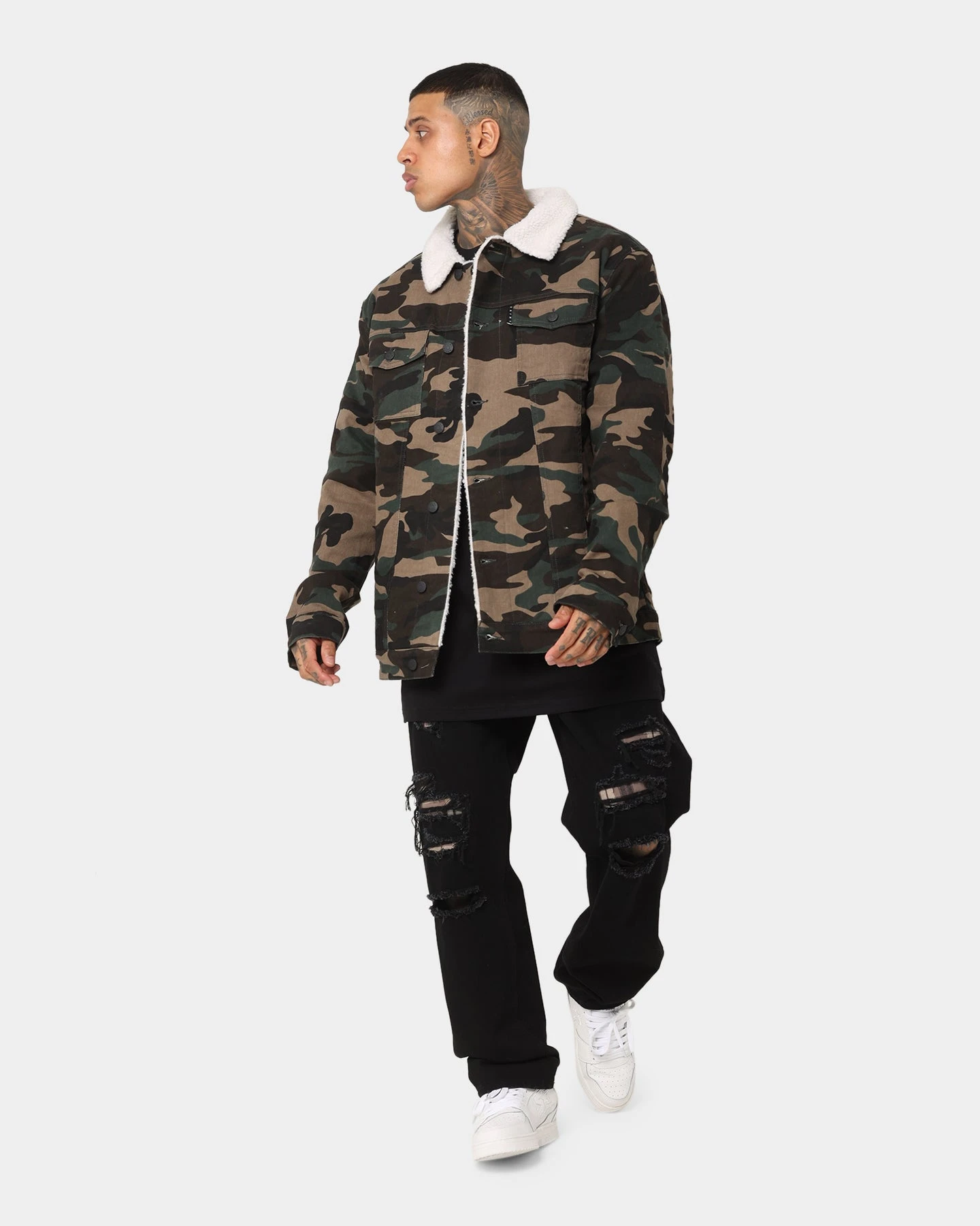Saint Morta Camo Sherpa Jacket Camo - Image 2
