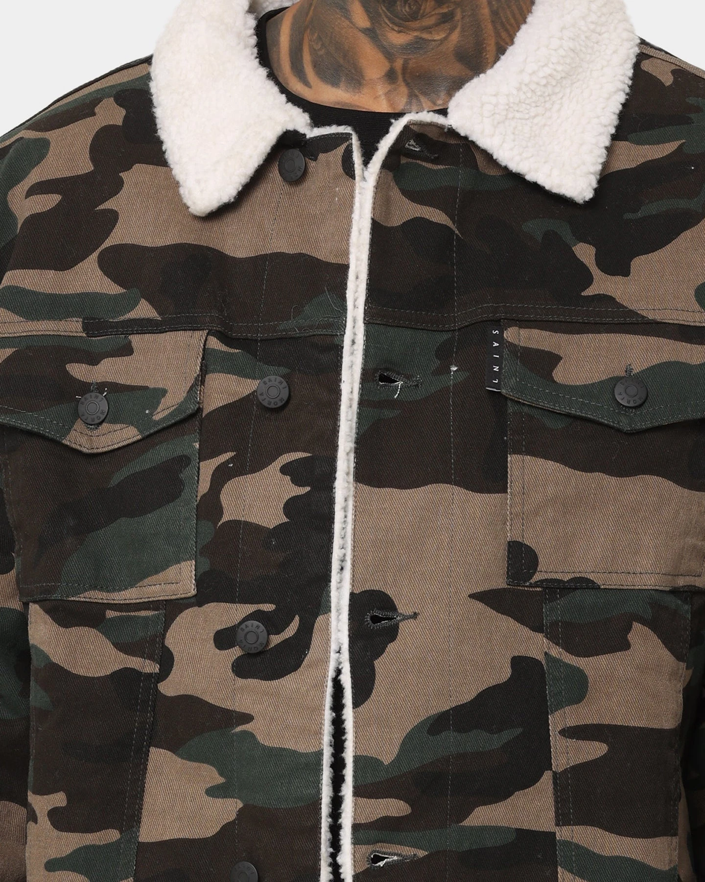 Saint Morta Camo Sherpa Jacket Camo - Image 3