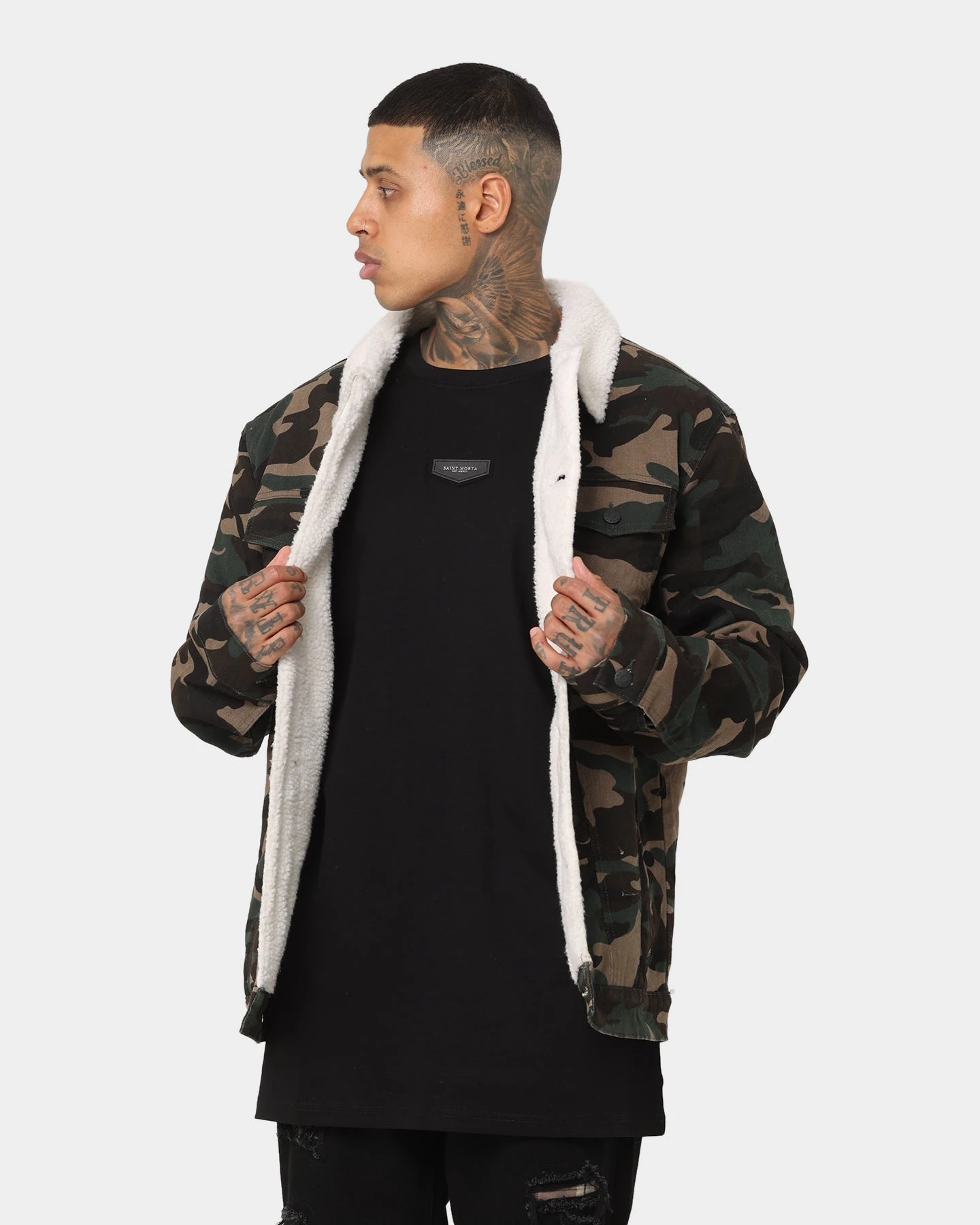 Saint Morta Camo Sherpa Jacket Camo - Image 6