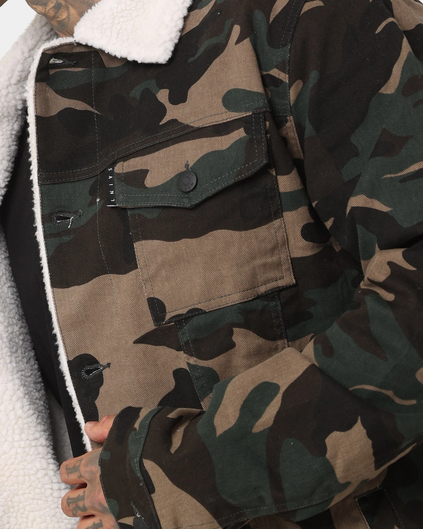 Saint Morta Camo Sherpa Jacket Camo - Image 8