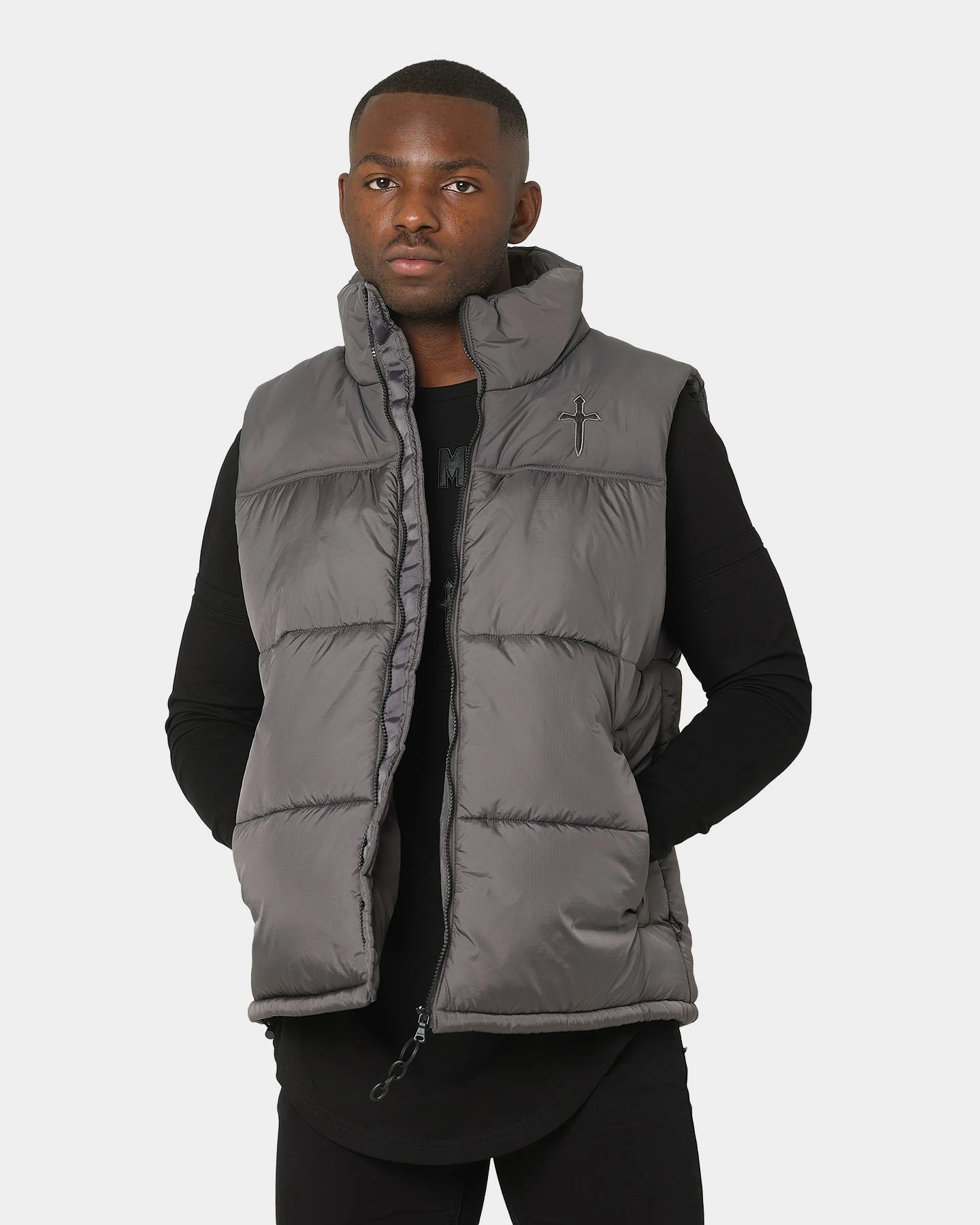 Saint Morta Kingdom Puffer Vest Dark Grey