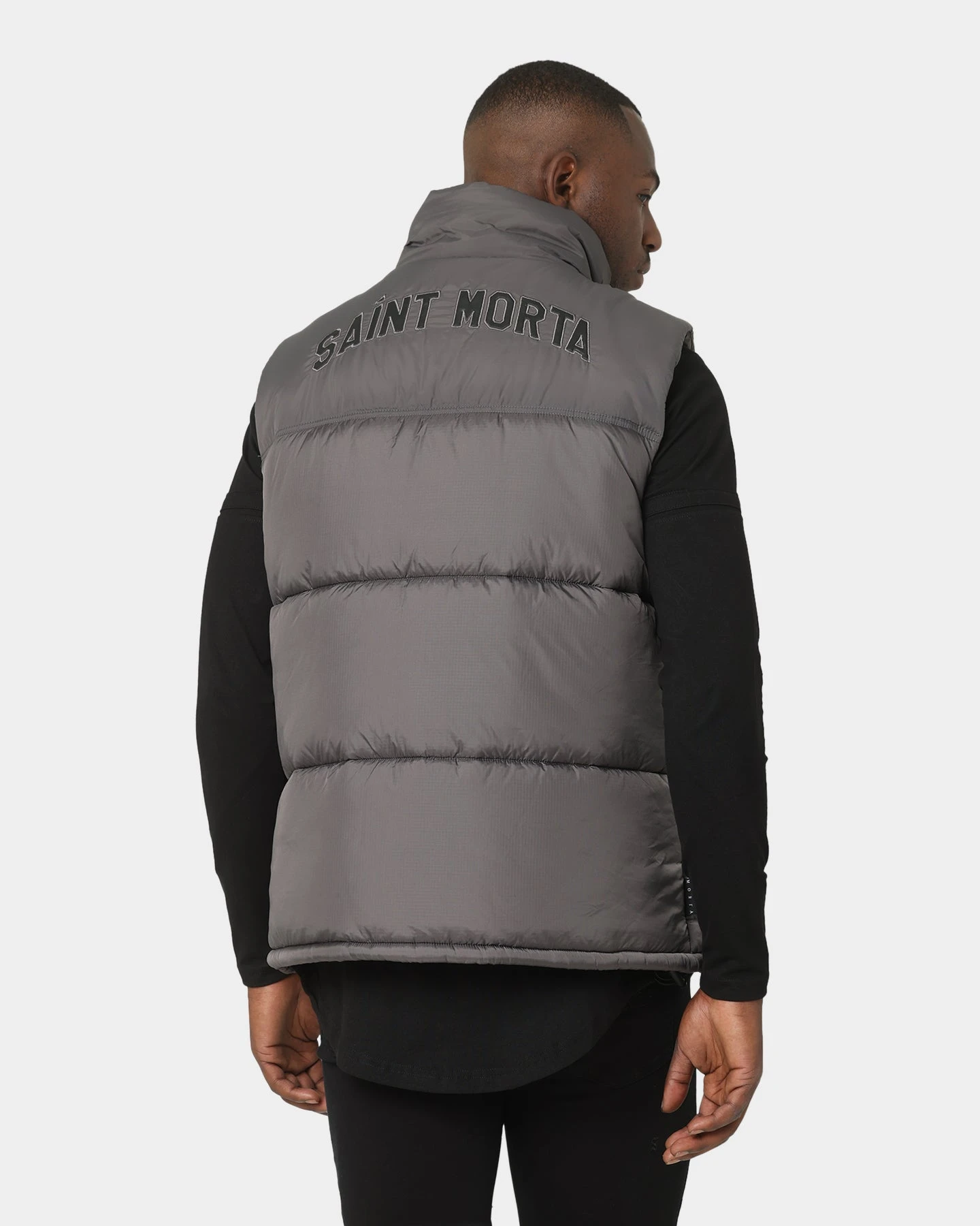 Saint Morta Kingdom Puffer Vest Dark Grey - Image 7