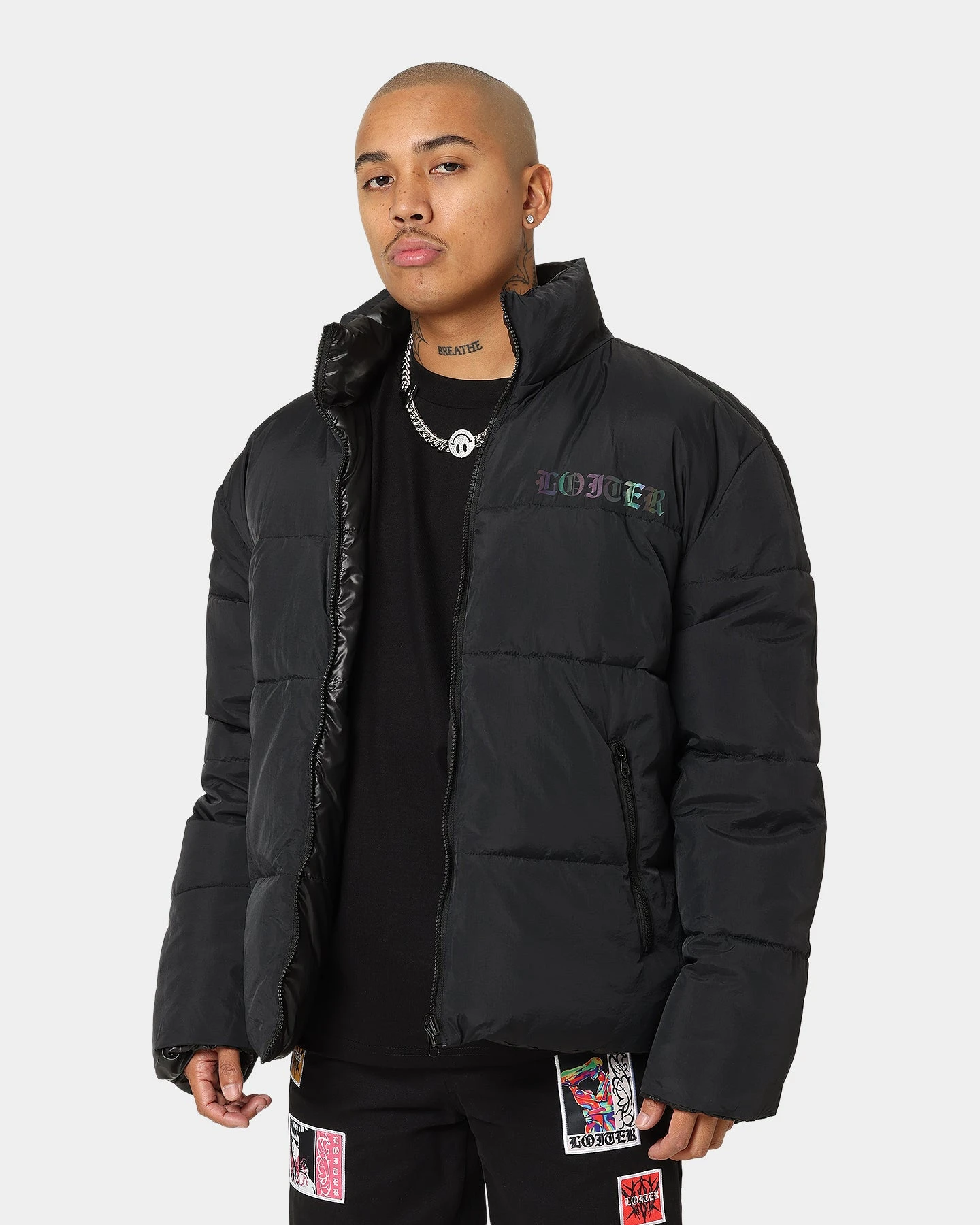 Loiter Certified Reversible Puffer Jacket Black - Image 2