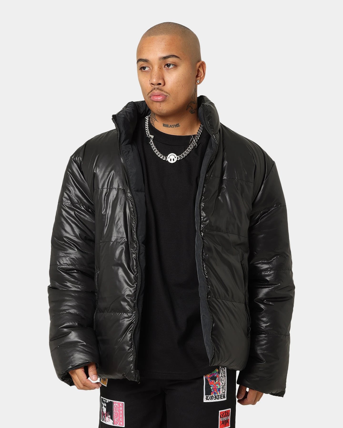 Loiter Certified Reversible Puffer Jacket Black - Image 3