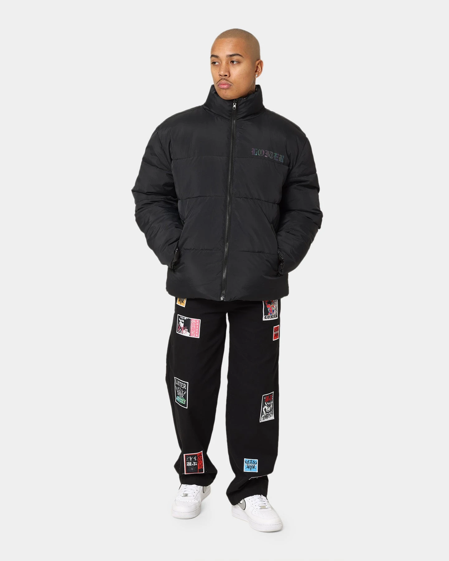 Loiter Certified Reversible Puffer Jacket Black - Image 4