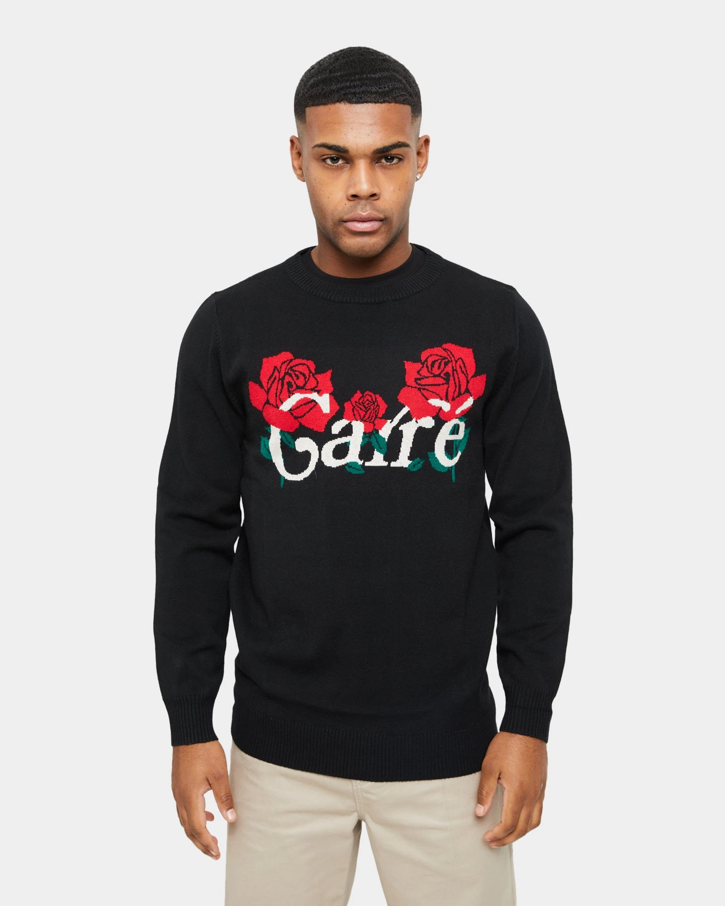 Carre Volle Rose Knit Sweater Black - Image 3