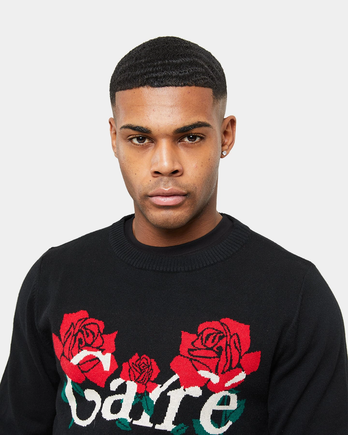 Carre Volle Rose Knit Sweater Black - Image 7