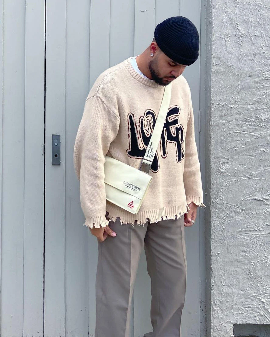 Loiter Rodeo Knit Sweater Sand - Image 5