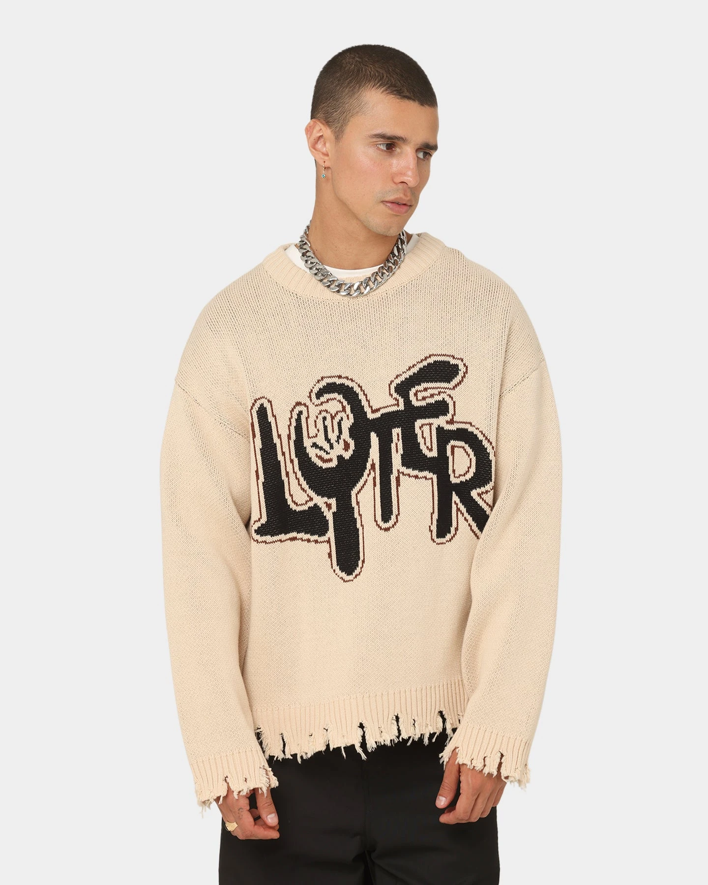 Loiter Rodeo Knit Sweater Sand - Image 10