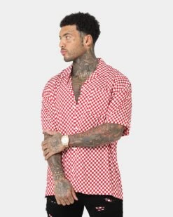 Saint Morta Checks Short Sleeve Shirt Red/White