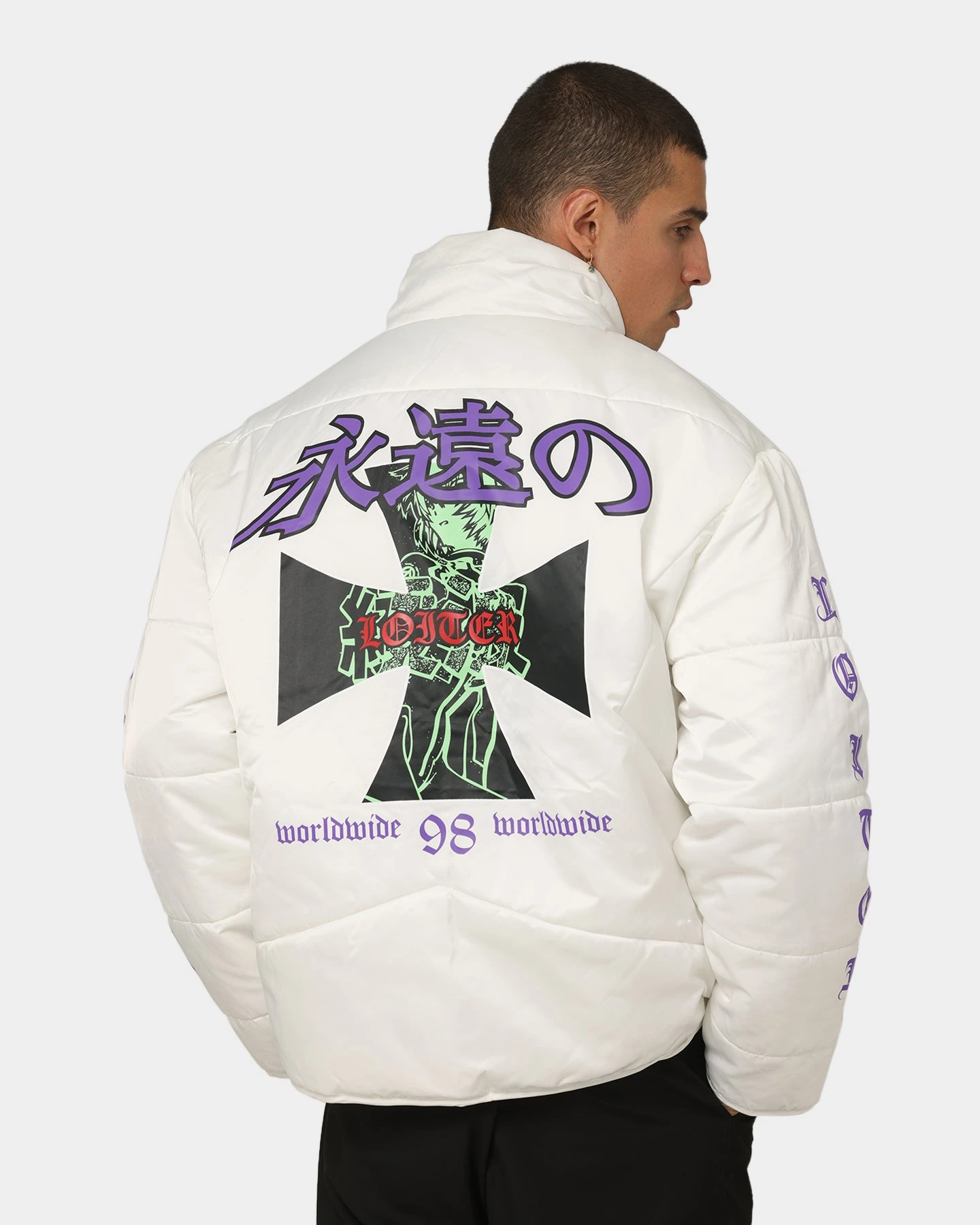 Loiter Eternal Puffer Jacket Off White - Image 9