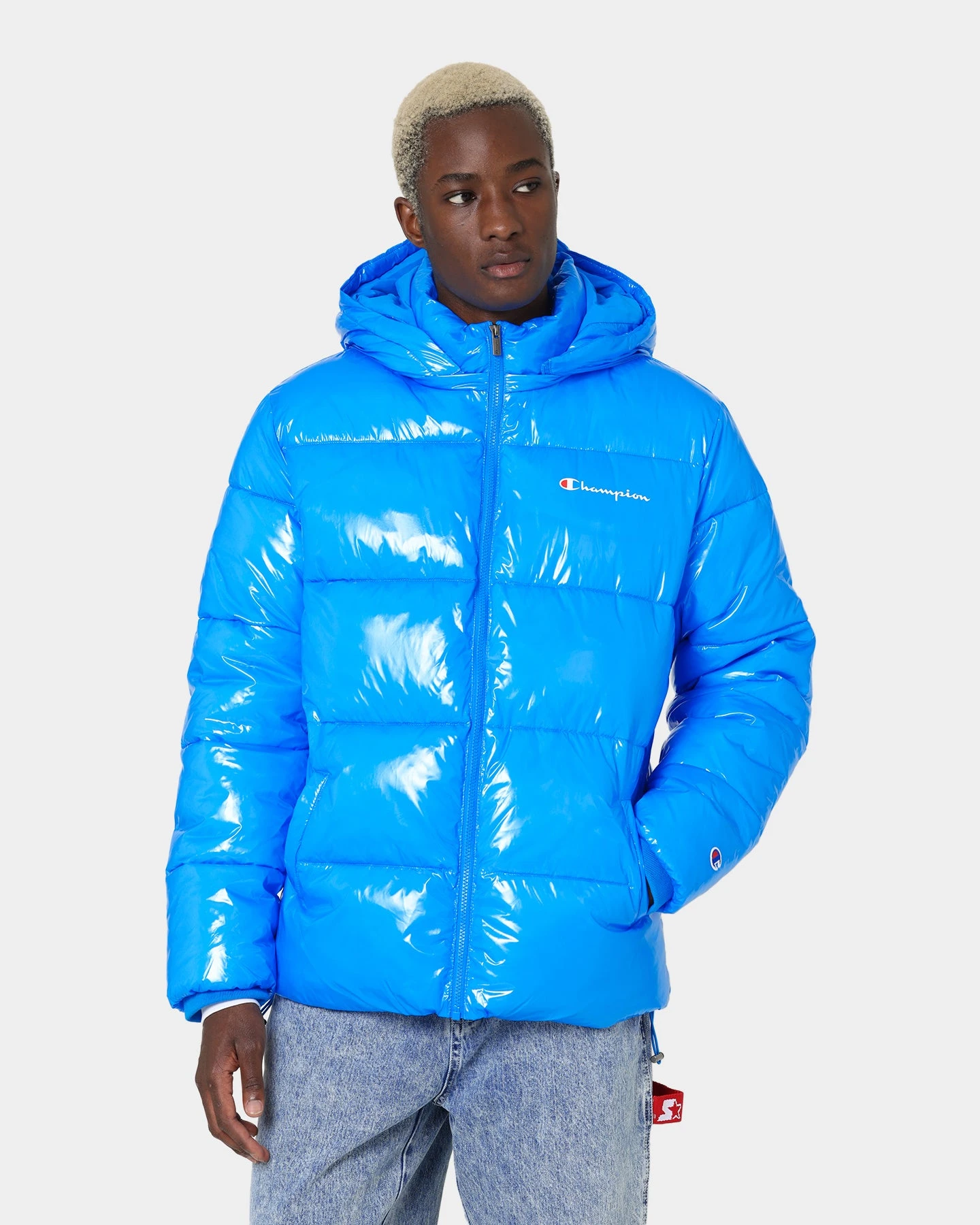 Champion High Shine Puffer Jacket Royal Blue