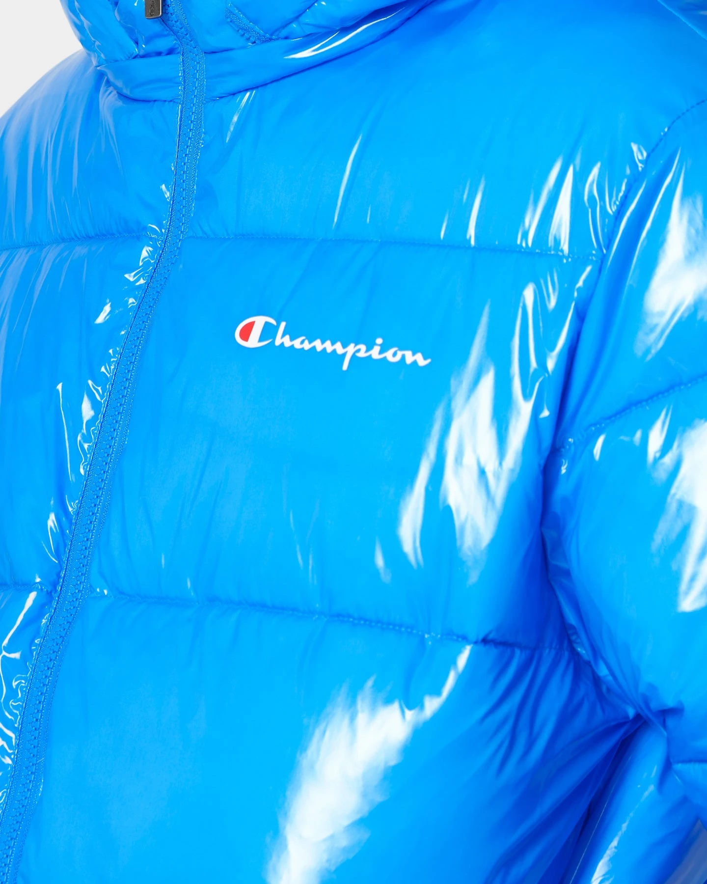 Champion High Shine Puffer Jacket Royal Blue - Image 10