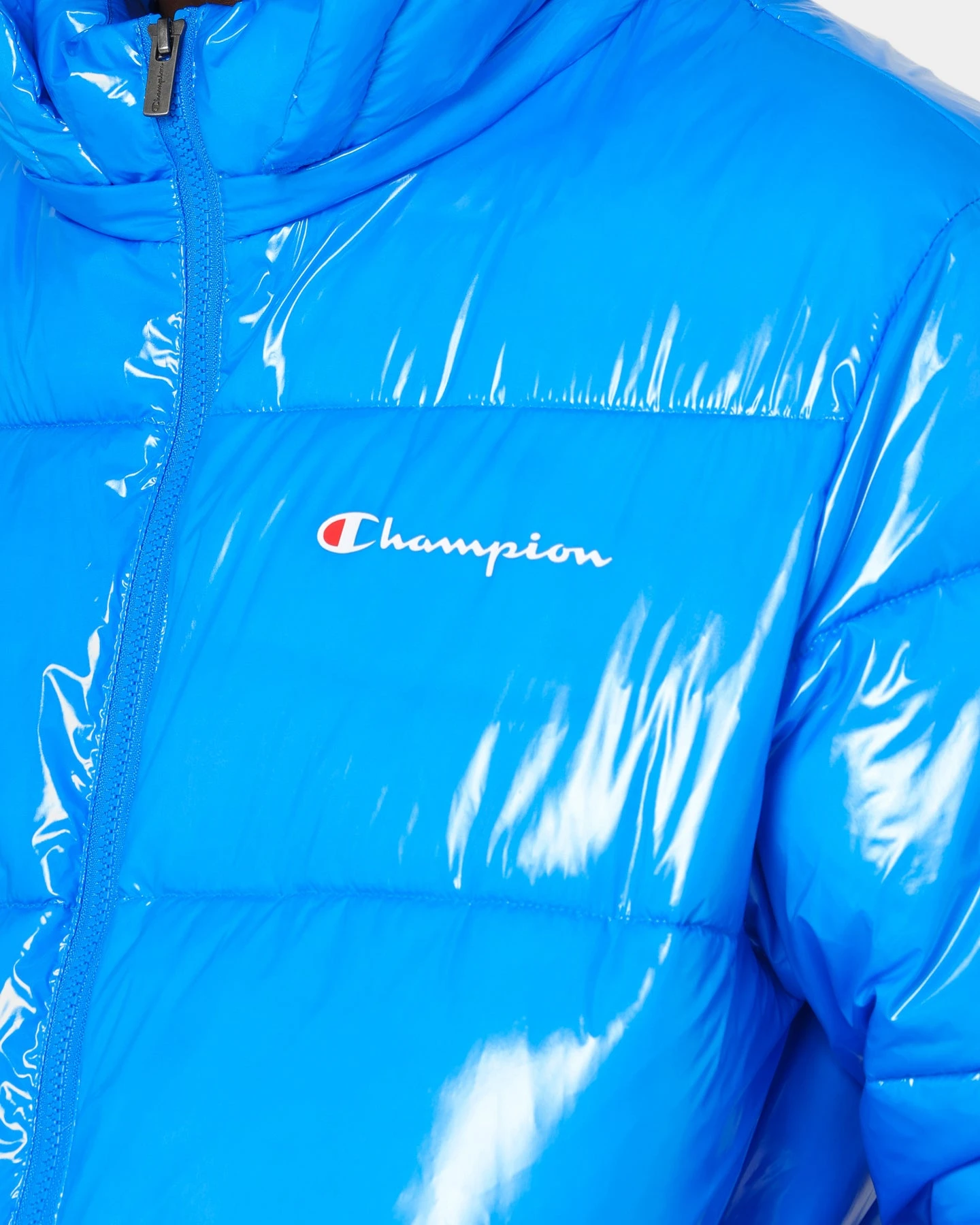 Champion High Shine Puffer Jacket Royal Blue - Image 7