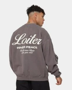 Loiter Aura Premium Crewneck Charcoal