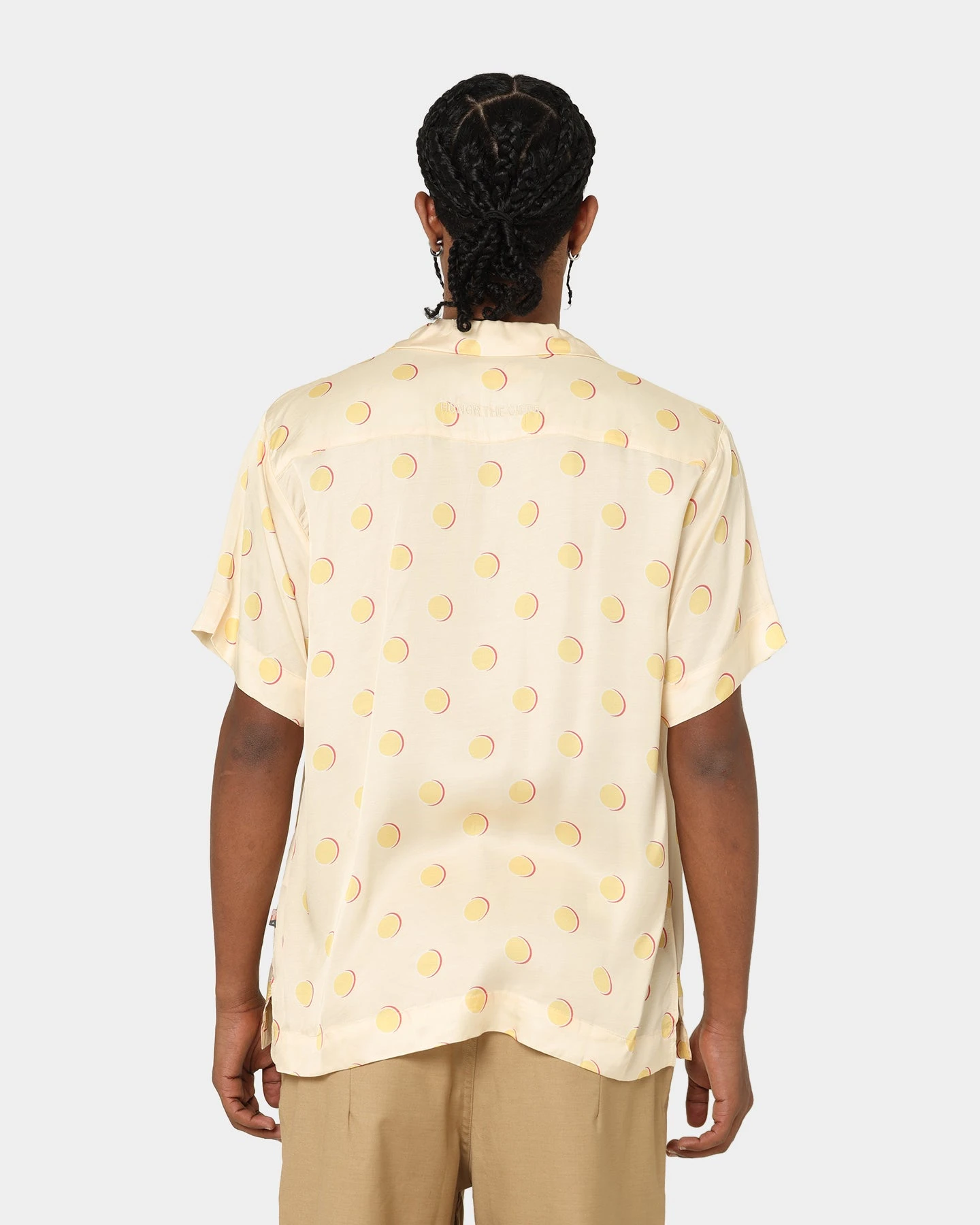 Honor The Gift Century Camp Button Up Shirt Cream Polkadot - Image 4