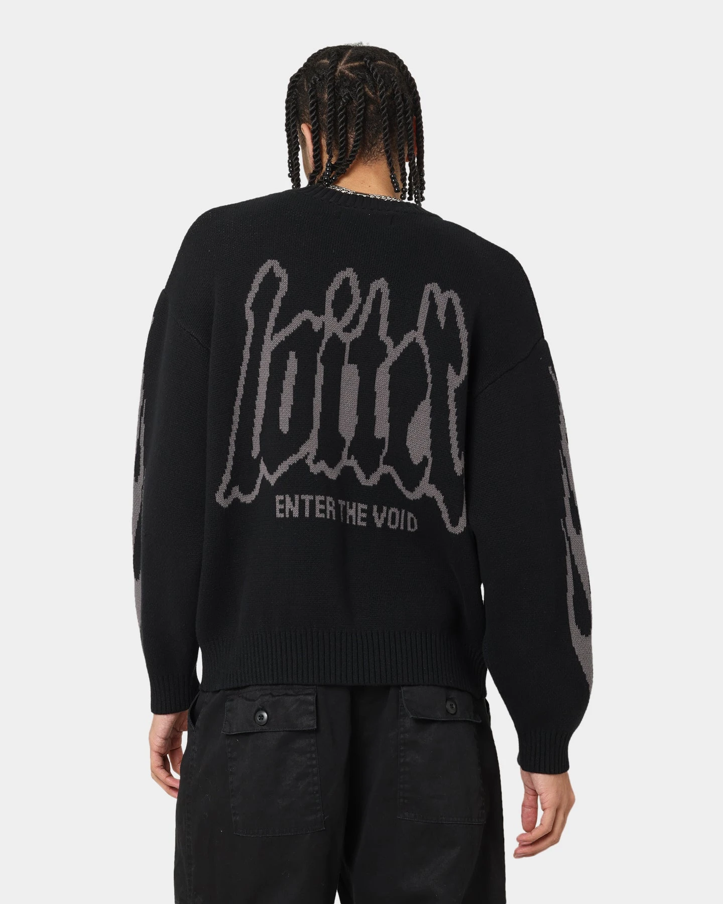 Loiter Void Knit Sweater Black - Image 3