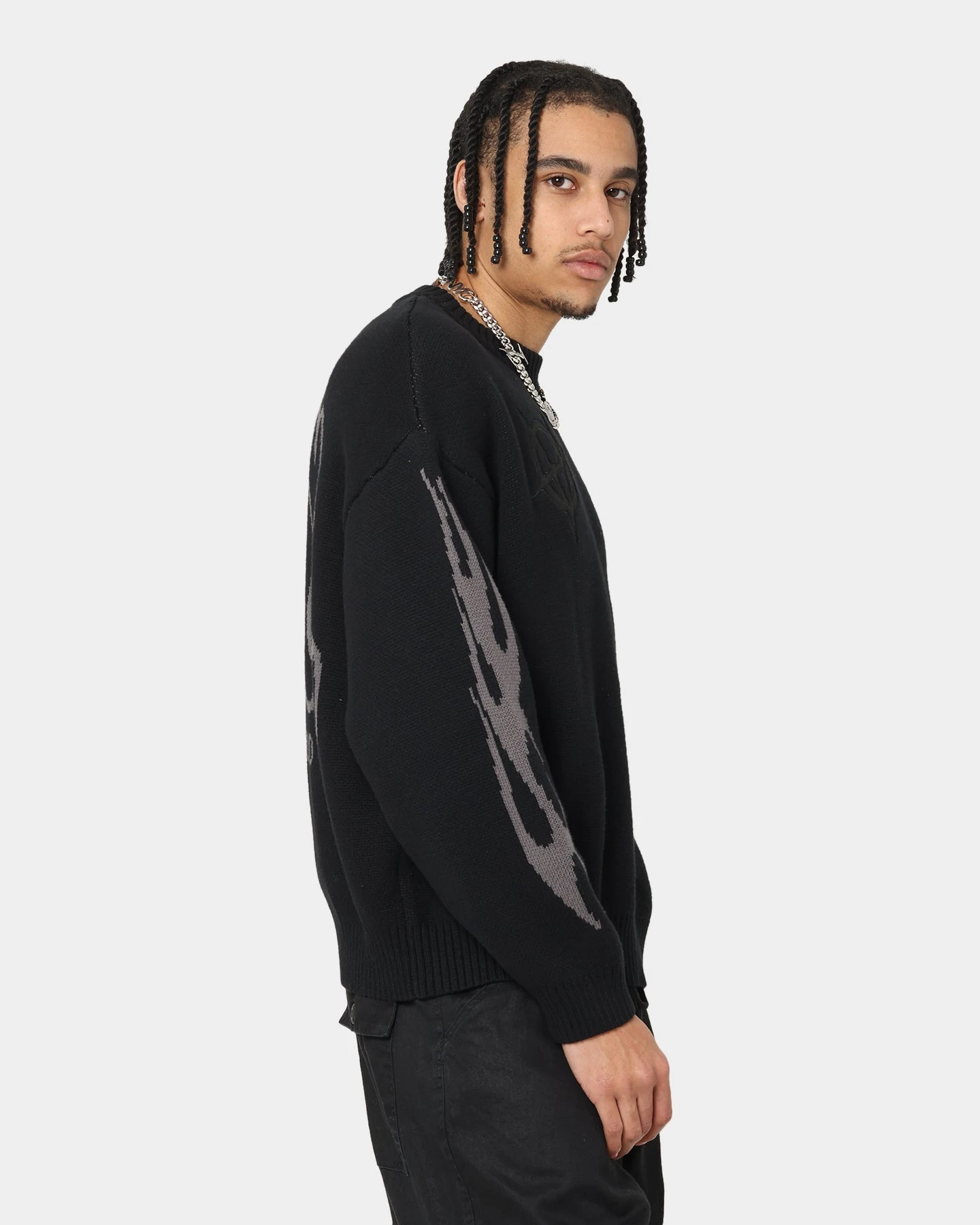 Loiter Void Knit Sweater Black - Image 7