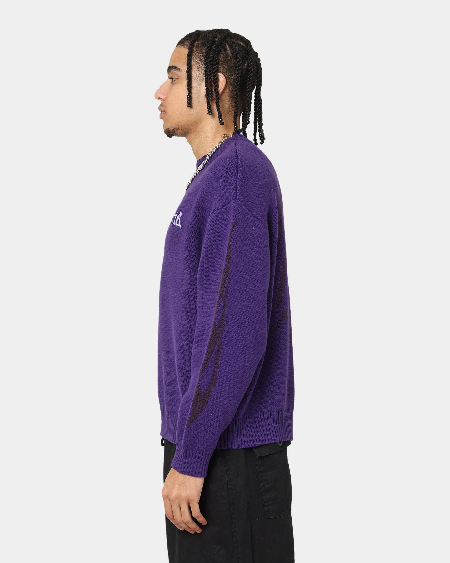 Loiter Void Knit Sweater Purple - Image 7