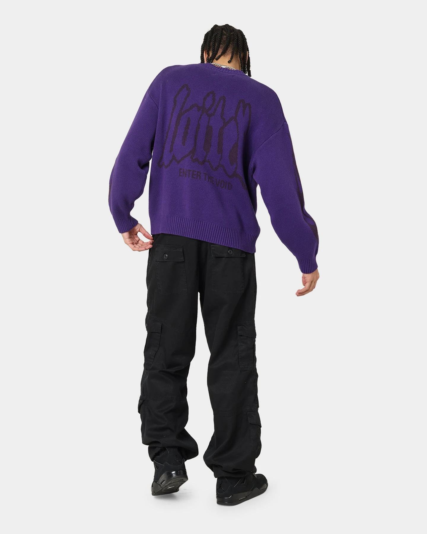 Loiter Void Knit Sweater Purple - Image 8