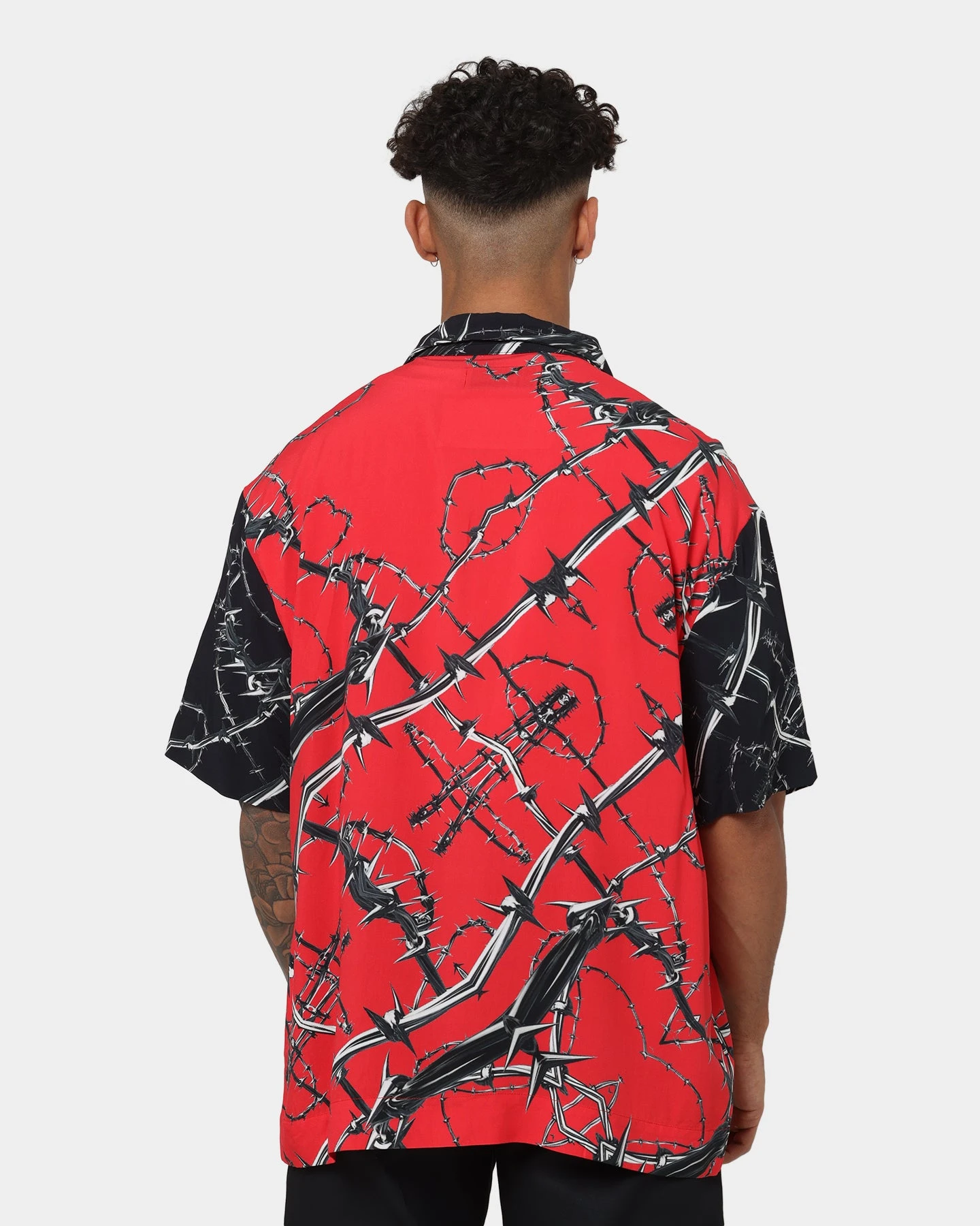 Loiter Frontline Button Up Shirt Red - Image 4