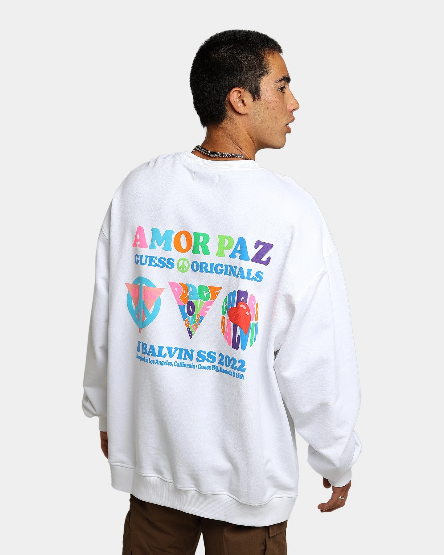 Guess Originals GUESS Originals X J Balvin Amor Sweat Shirt Pure White