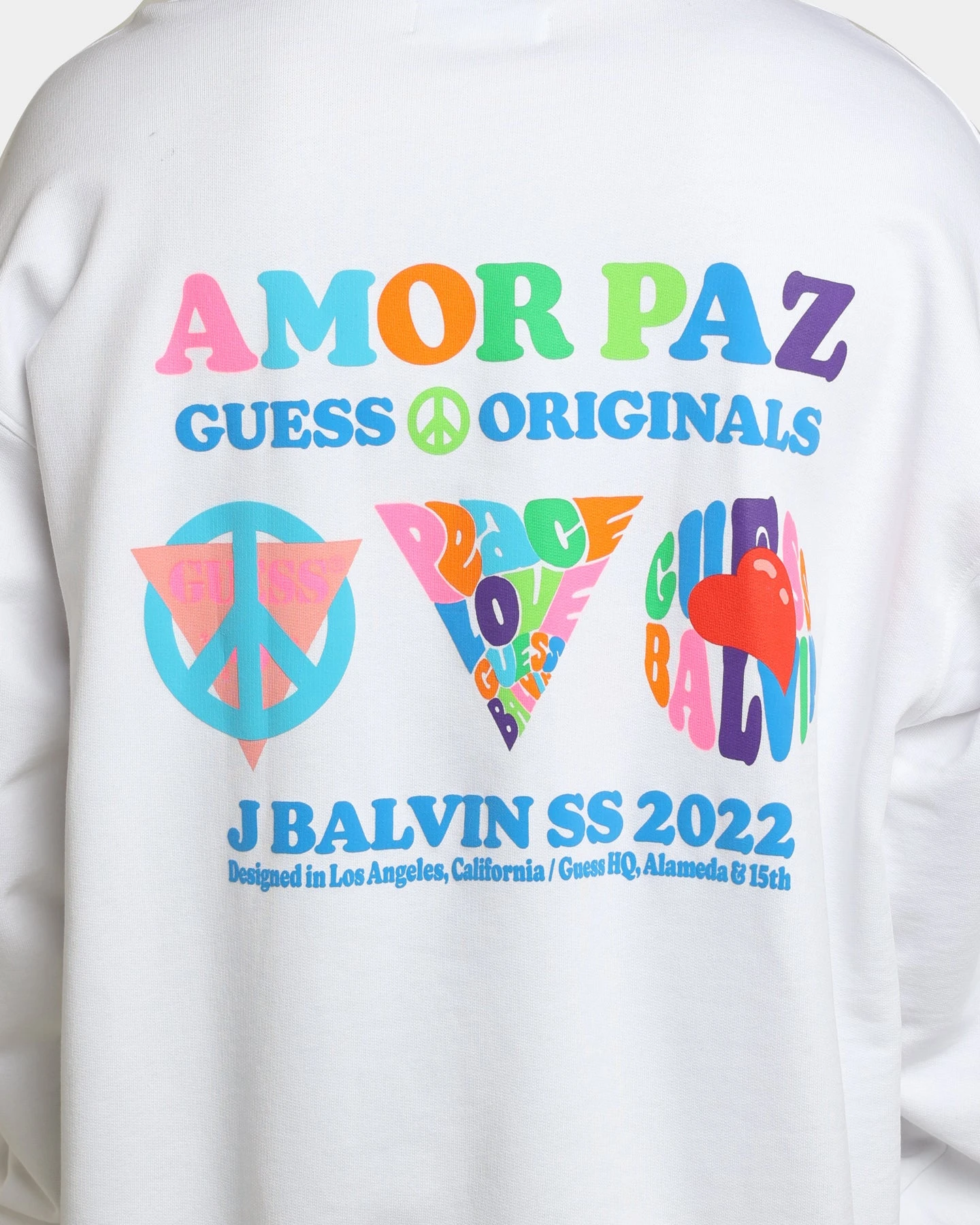 Guess Originals GUESS Originals X J Balvin Amor Sweat Shirt Pure White - Image 5
