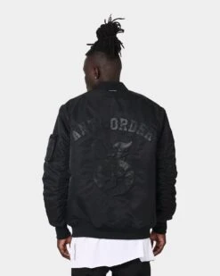 The Anti Order Antidote Oversized Bomber Jacket Black/Black