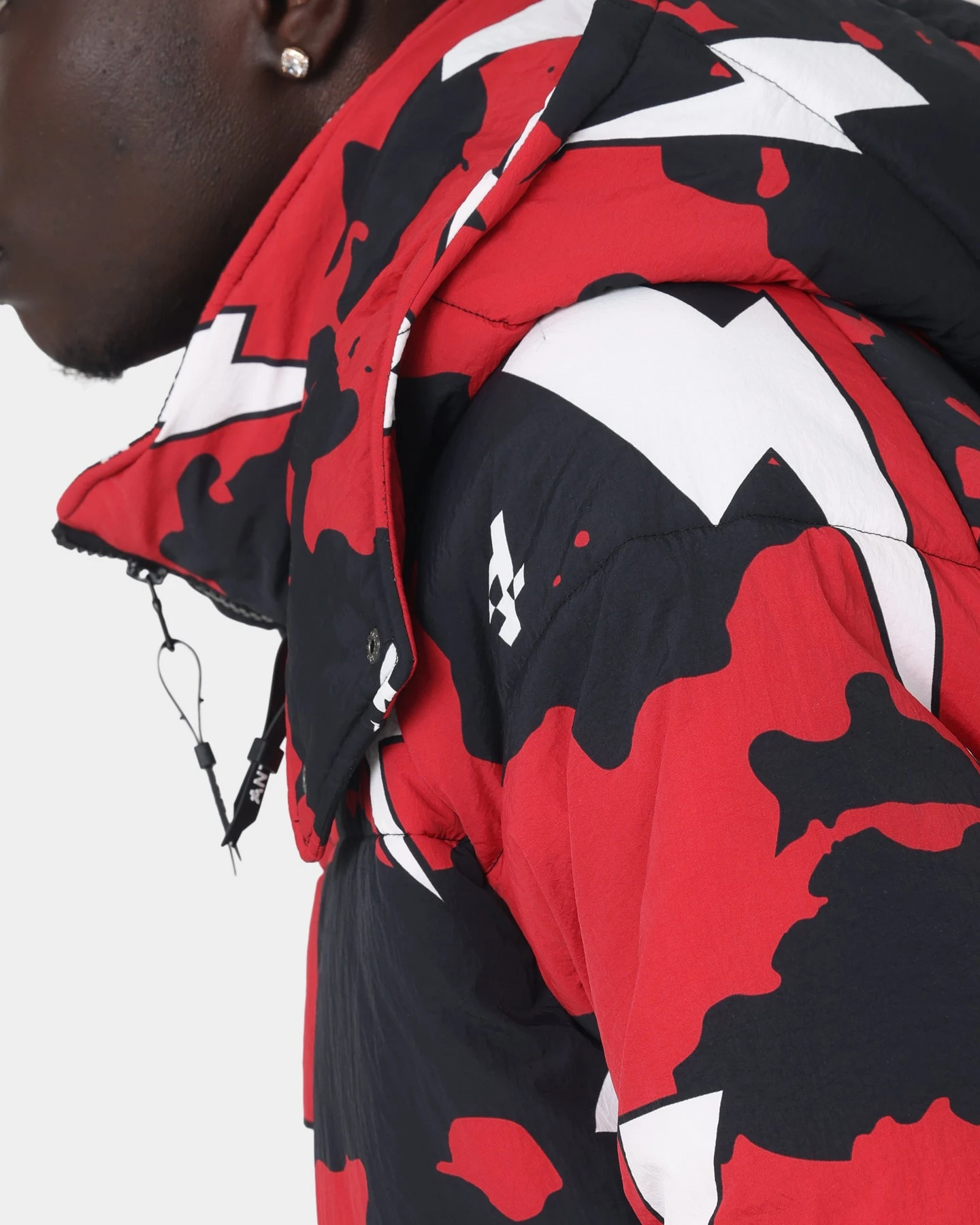 The Anti Order Storm Camo Puffer Jacket Black/Red/White - Image 10