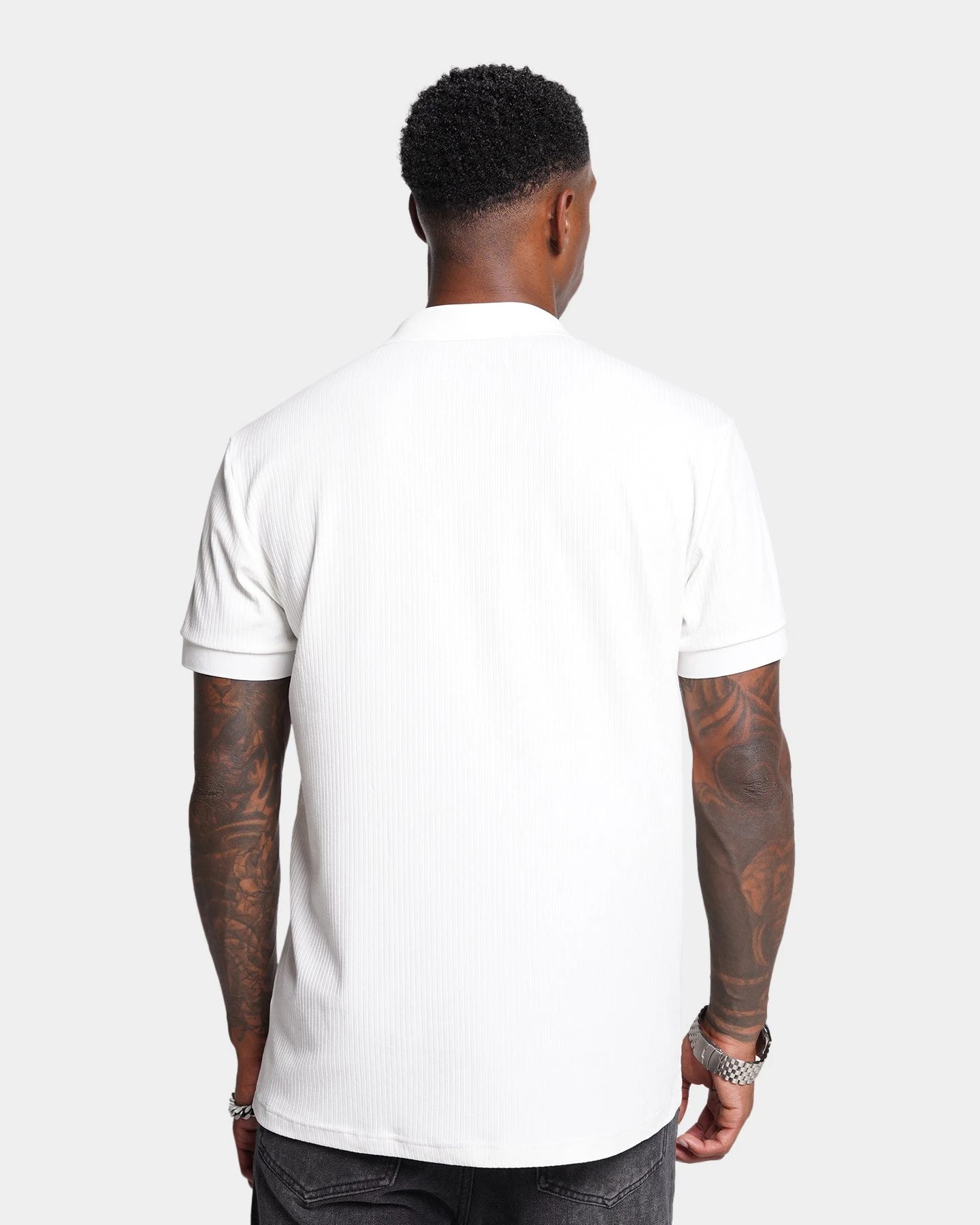 XXIII Luis Rib Polo Shirt White - Image 4
