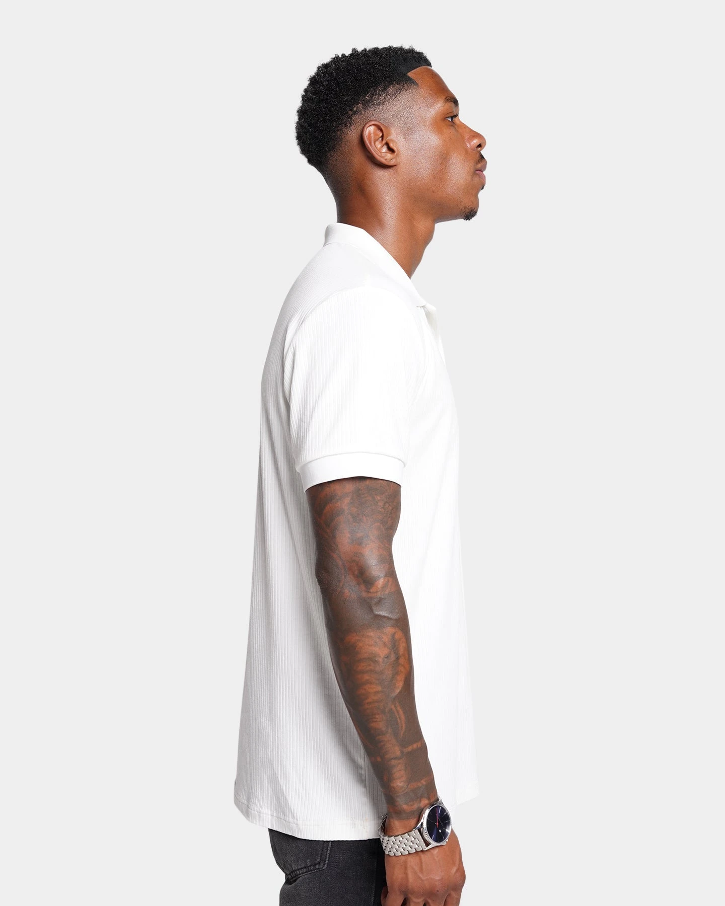 XXIII Luis Rib Polo Shirt White - Image 5