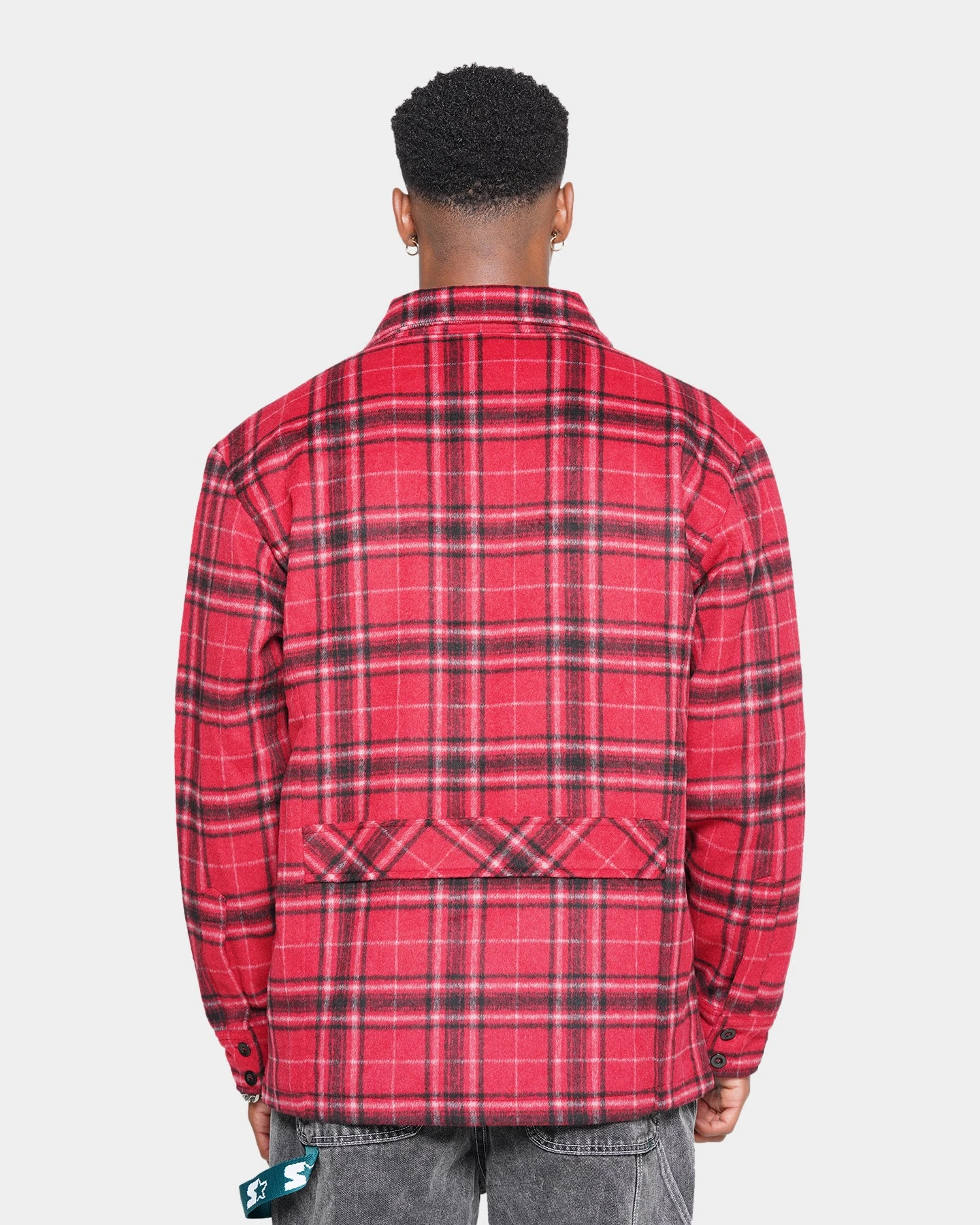 XXIII Charlie Flannel Jacket Red/Black - Image 4
