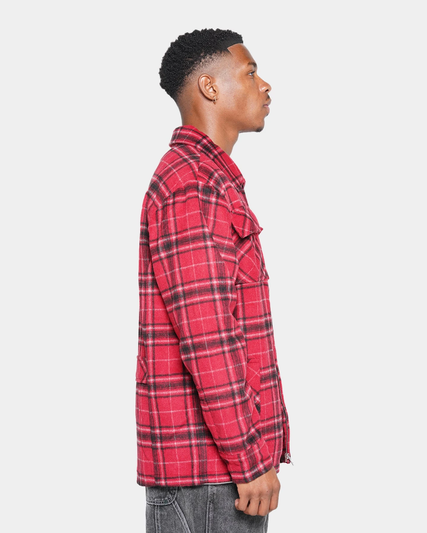 XXIII Charlie Flannel Jacket Red/Black - Image 5