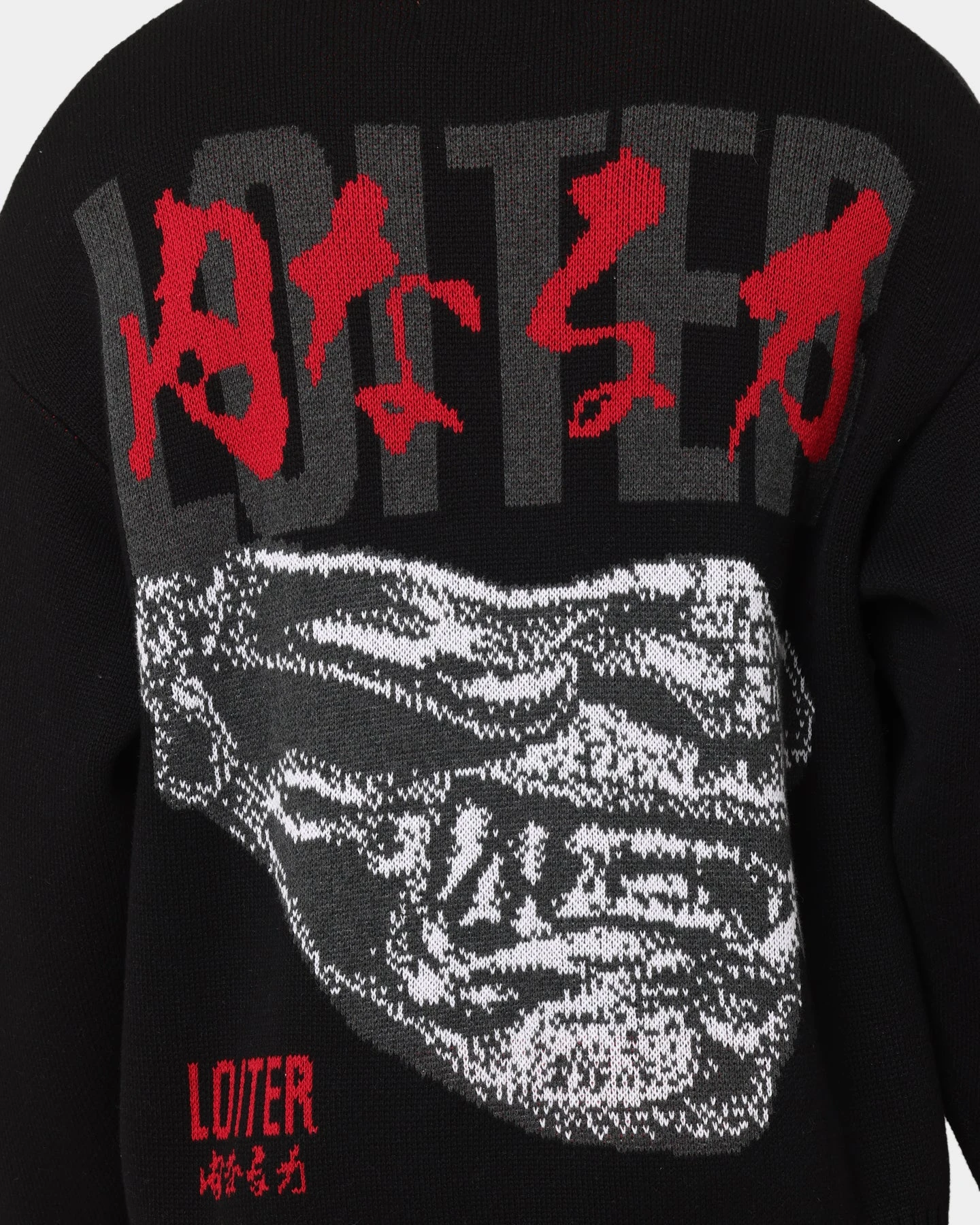 Loiter Honour Knit Sweater Black - Image 5