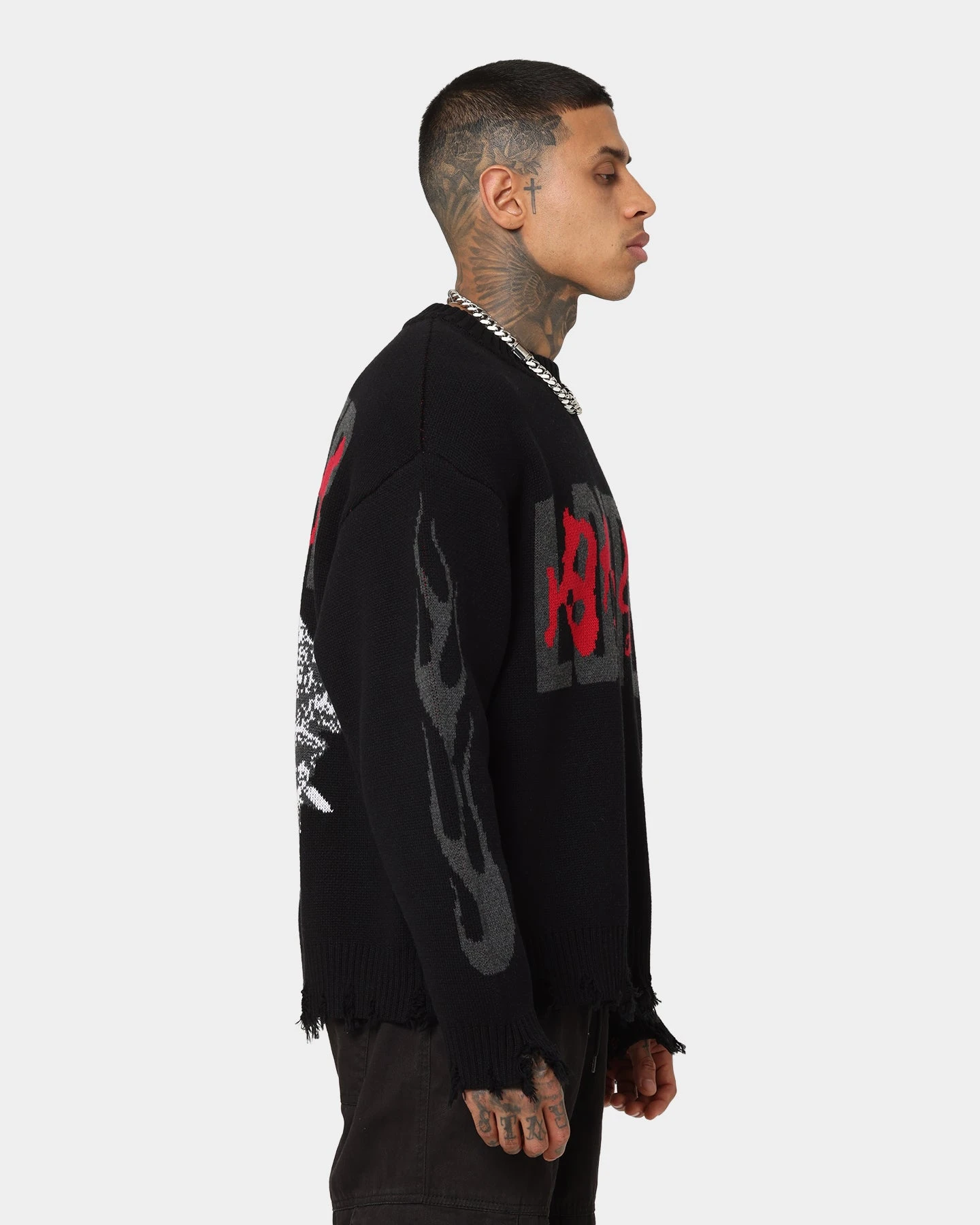 Loiter Honour Knit Sweater Black - Image 6