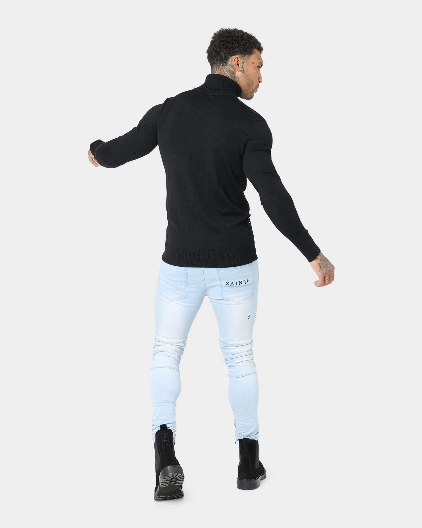 Saint Morta Rollneck Sweater Black - Image 8