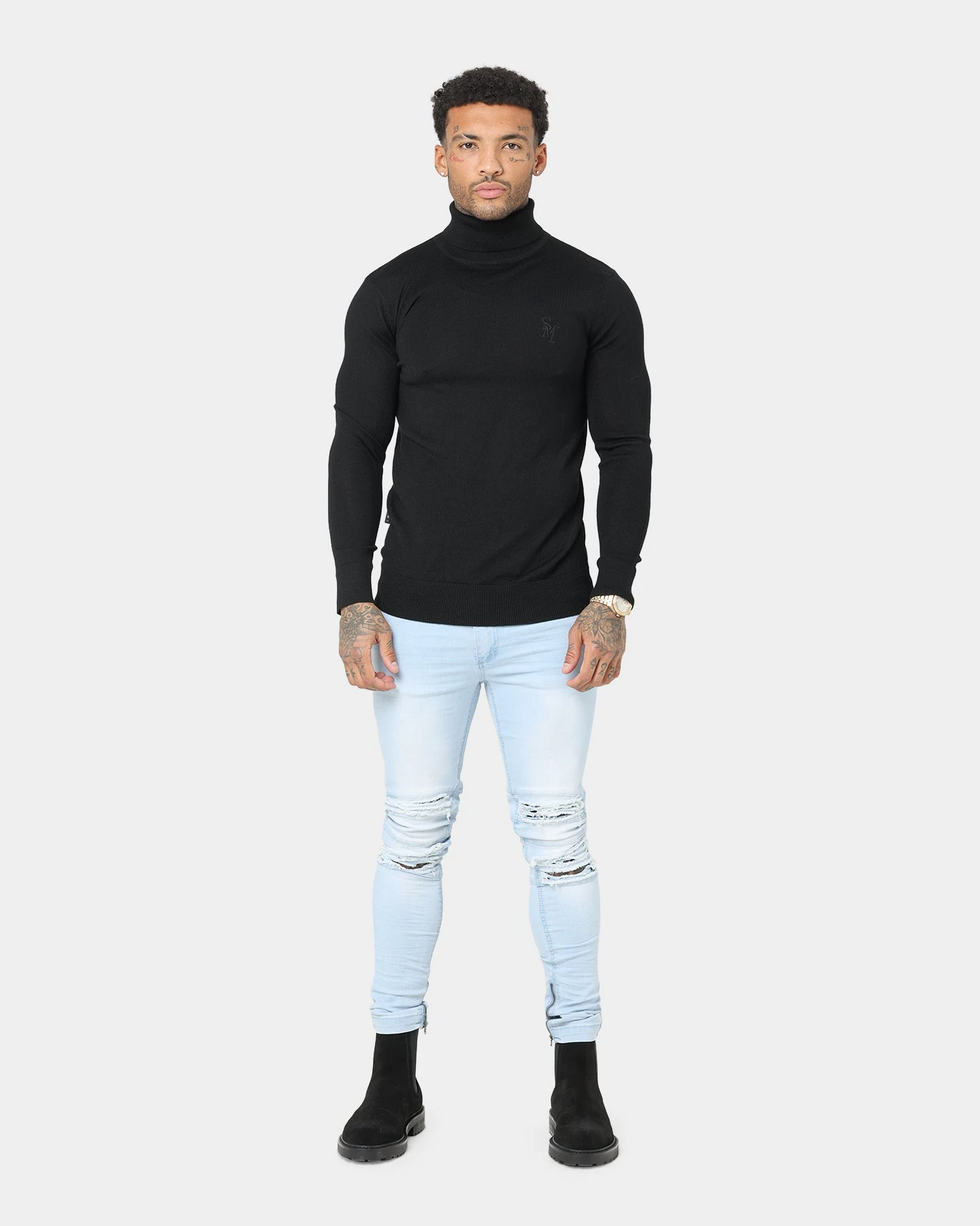 Saint Morta Rollneck Sweater Black - Image 9