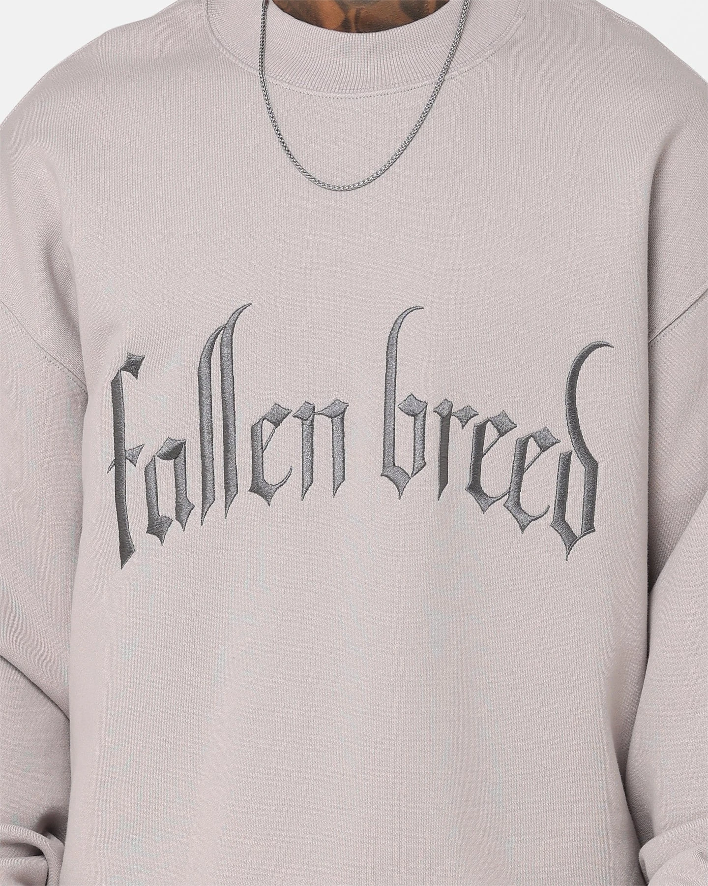 Fallen Breed Logo Crewneck Light Grey - Image 3