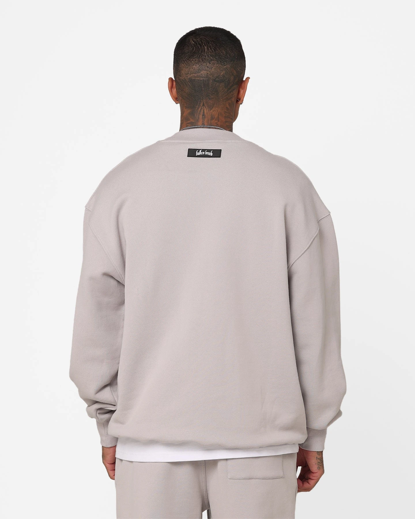 Fallen Breed Logo Crewneck Light Grey - Image 4