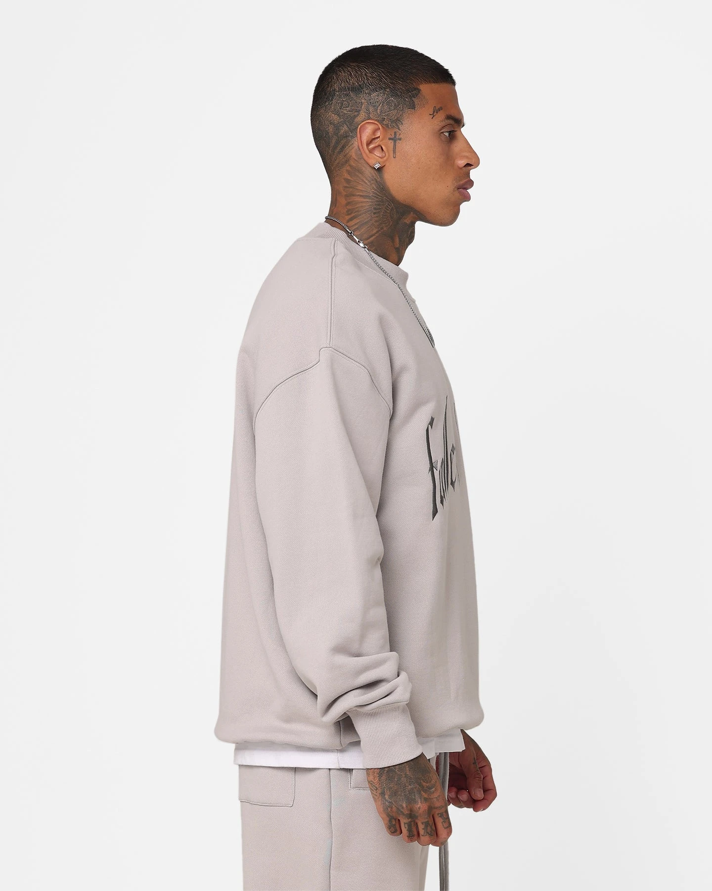 Fallen Breed Logo Crewneck Light Grey - Image 5