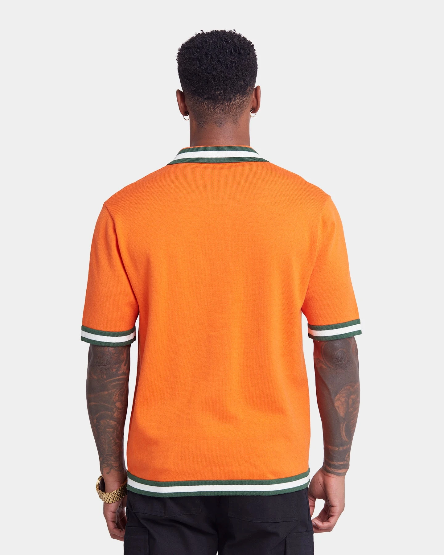 XXIII Diego Button Up Shirt Orange/Green - Image 4
