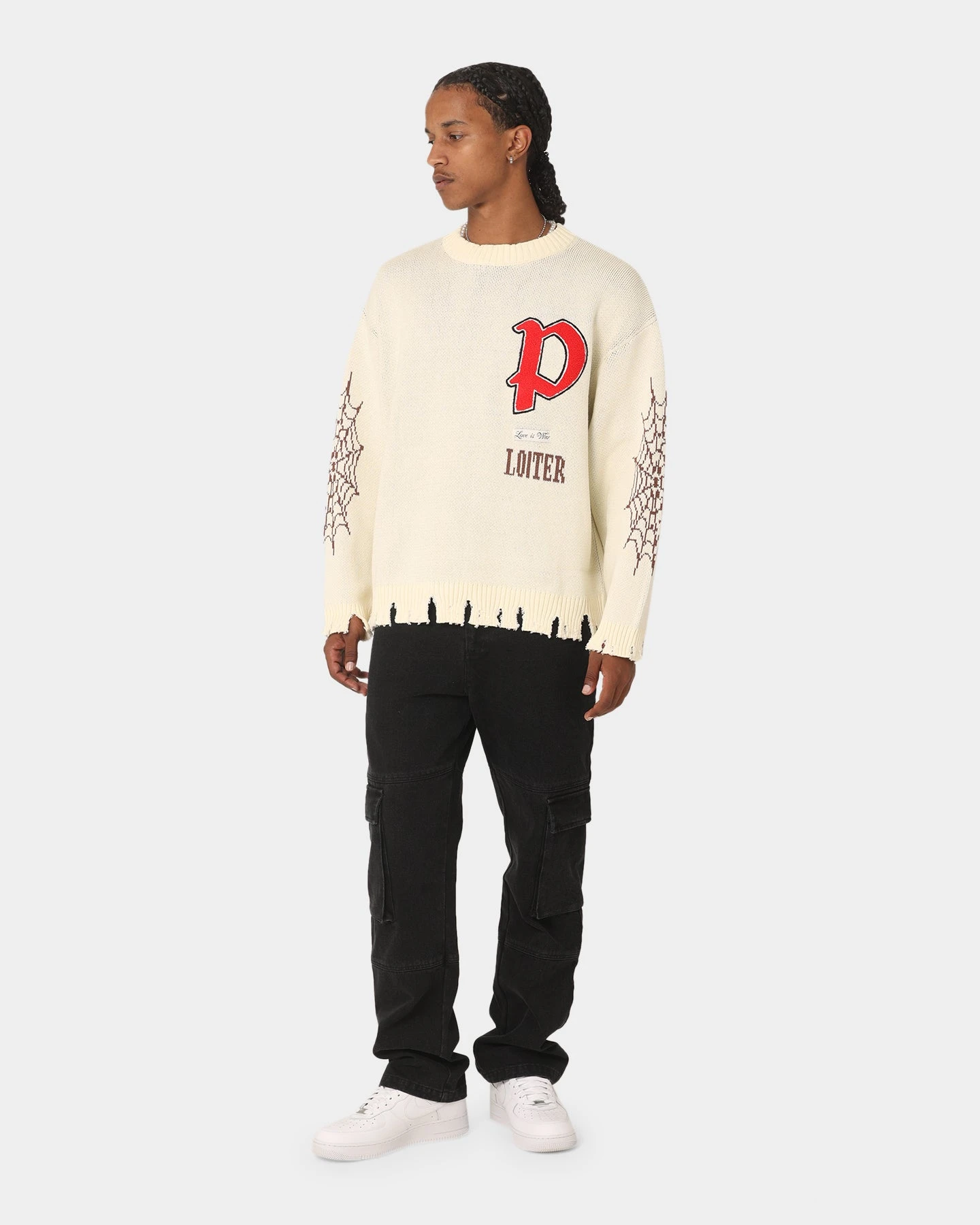 Loiter Paradise Knit Sweater Stone - Image 2