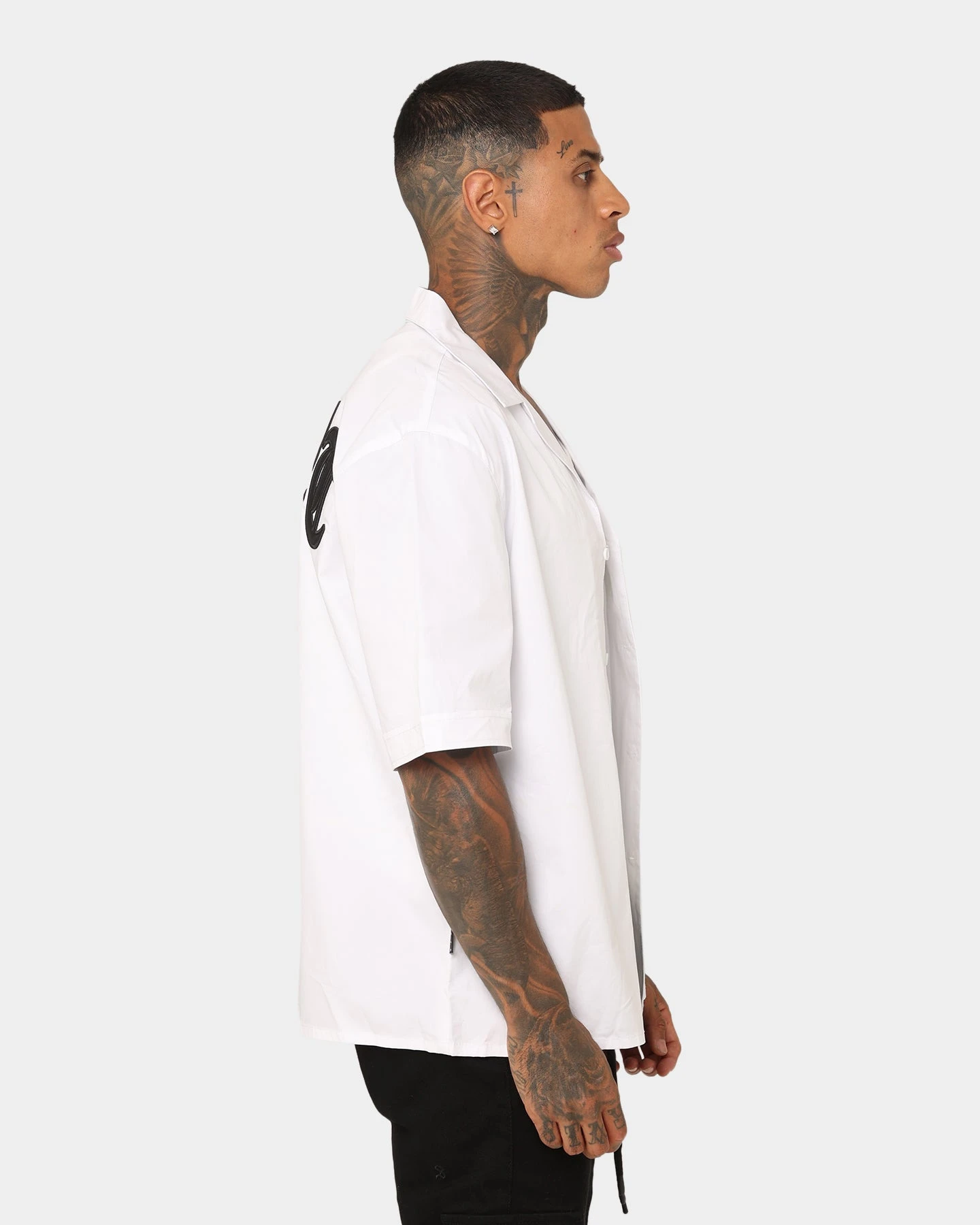 Saint Morta Gothic Bowling Shirt White - Image 6